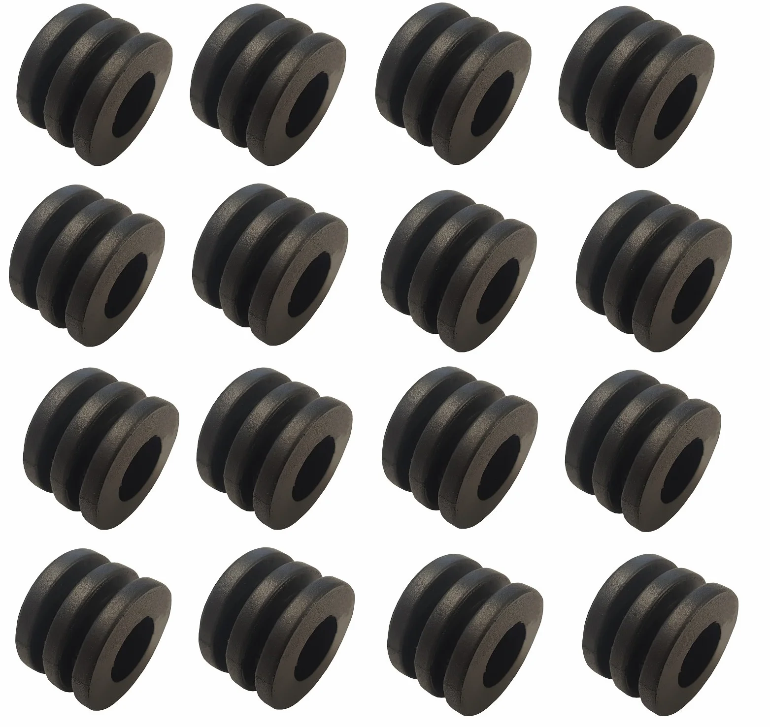 Charlsten Lot de 16 tampons en caoutchouc pour barres de 16 mm