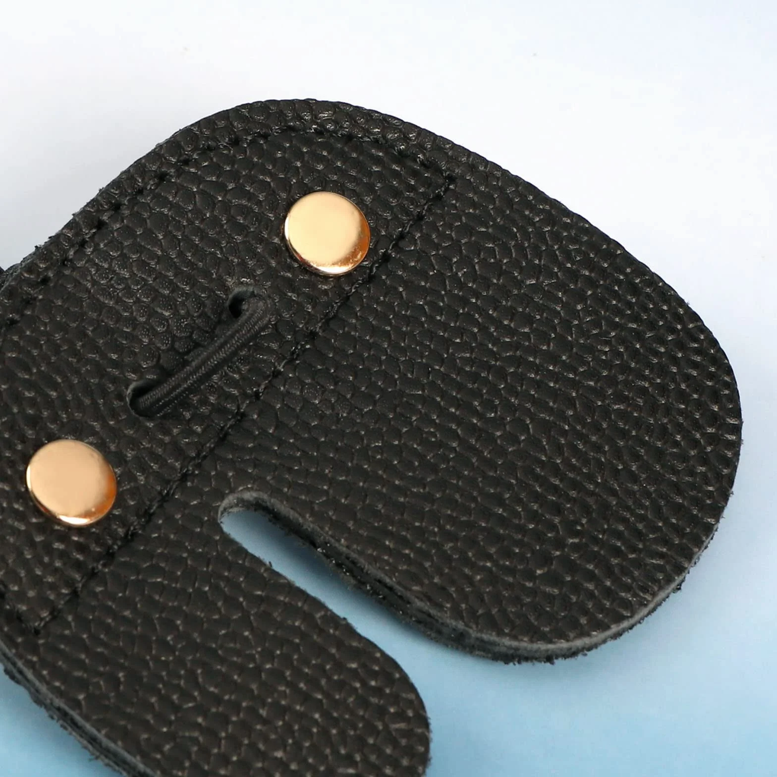 Lot de 2 protections en cuir pour tir à l'arc - Double épaisseur - Noir