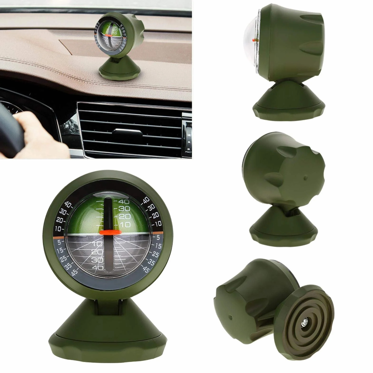 Tbest Inclinomètre de Voiture, équipement de Mesure d'angle Multifonction extérieur
