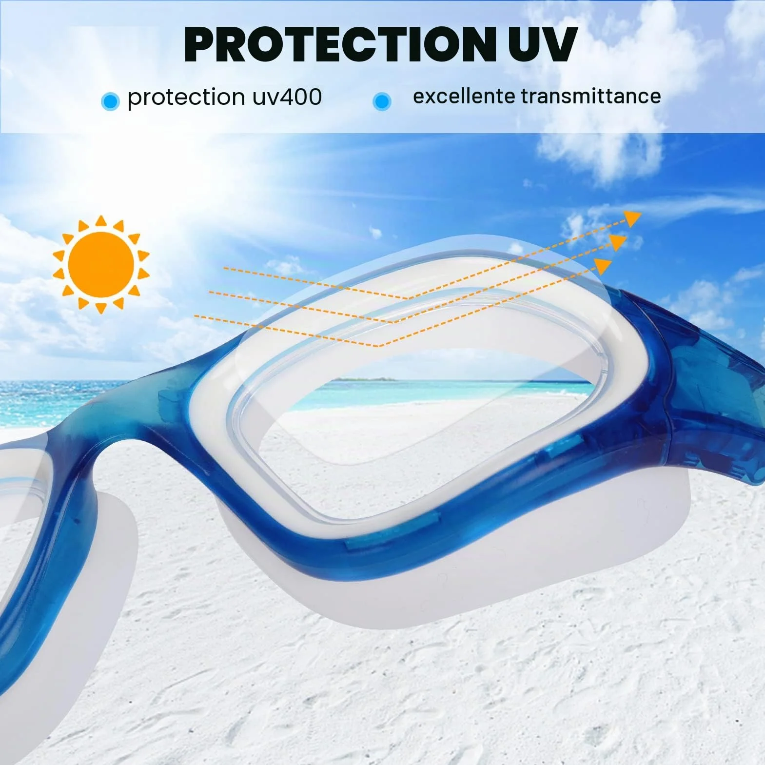 Winline Lunettes de natation à verres polarisés Anti buée Anti UV Étanches