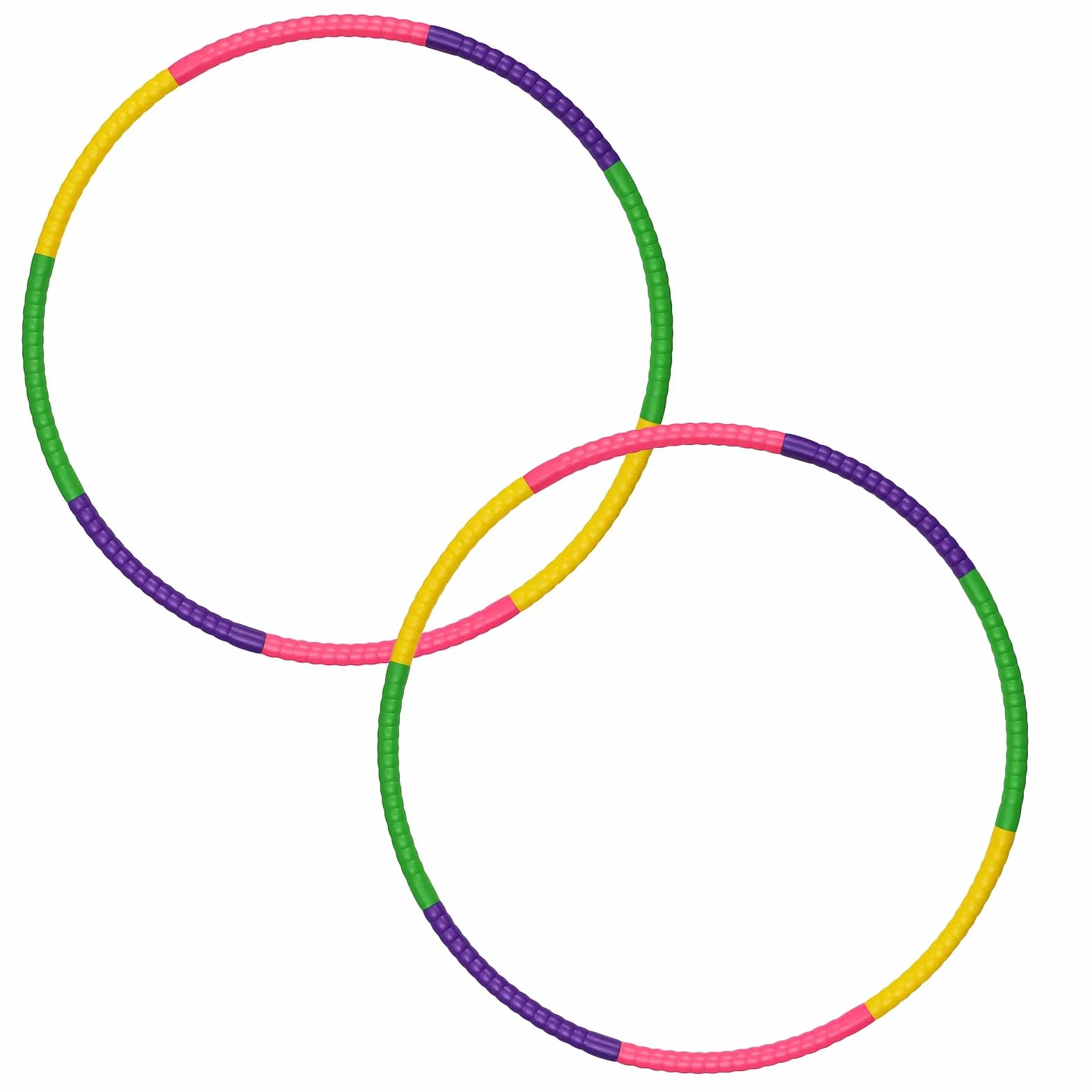 Lot de 2 cerceaux de hula hoop pour enfants 58 cm 8 segments jouet plein air