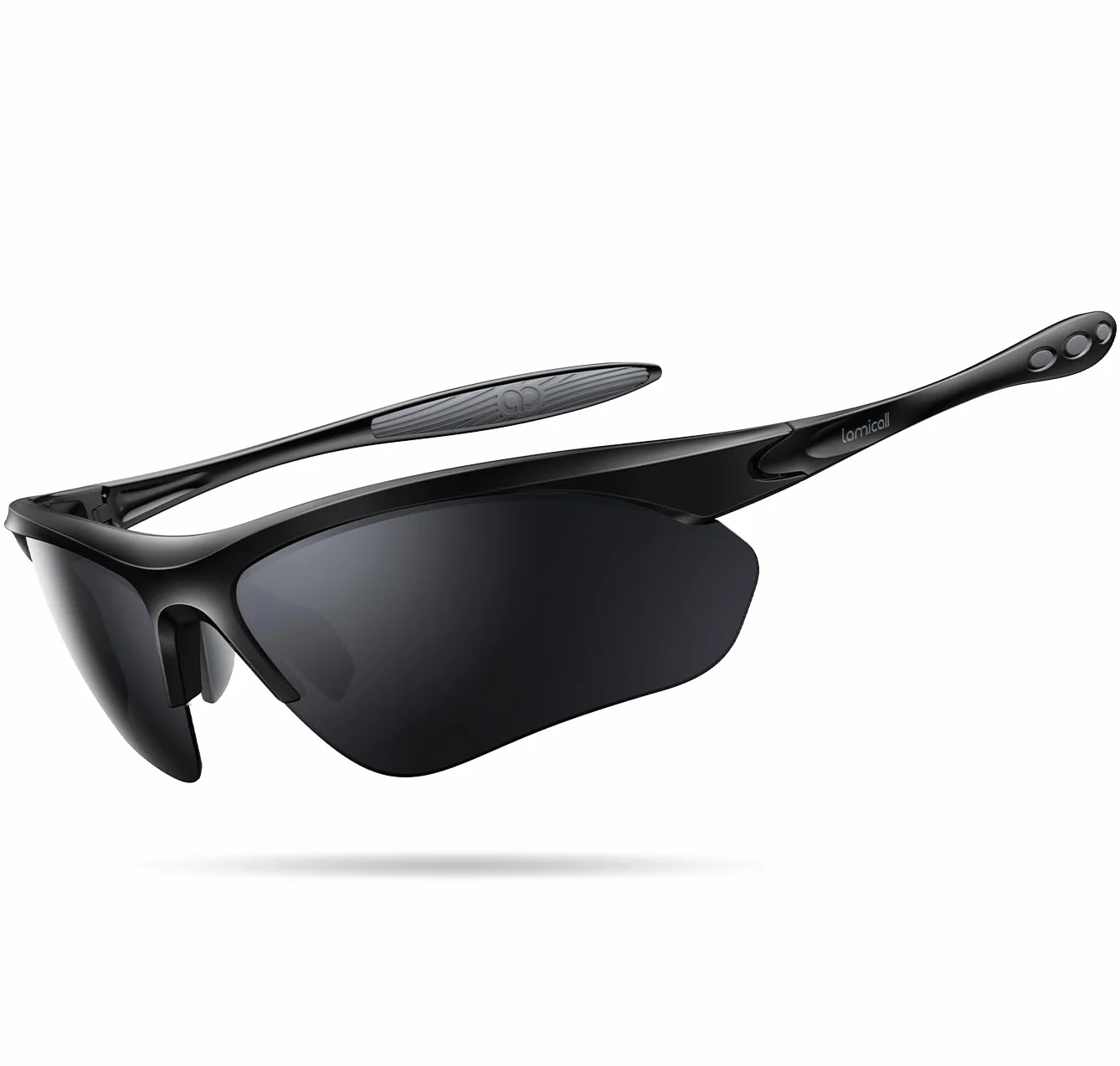 Lamicall Lunettes de Soleil Polarisées Cyclisme UV400 TR90 Protection Sport