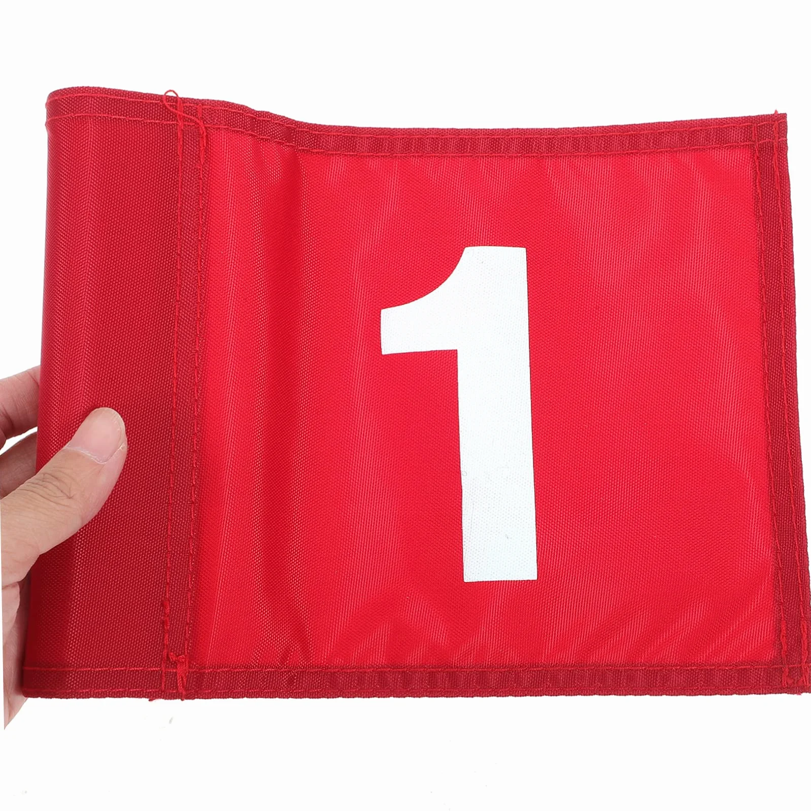 Drapeau De Golf Numéroté Rouge 1 D'entraînement En Tissu Solide Léger Portable Pour Practice Et Putting