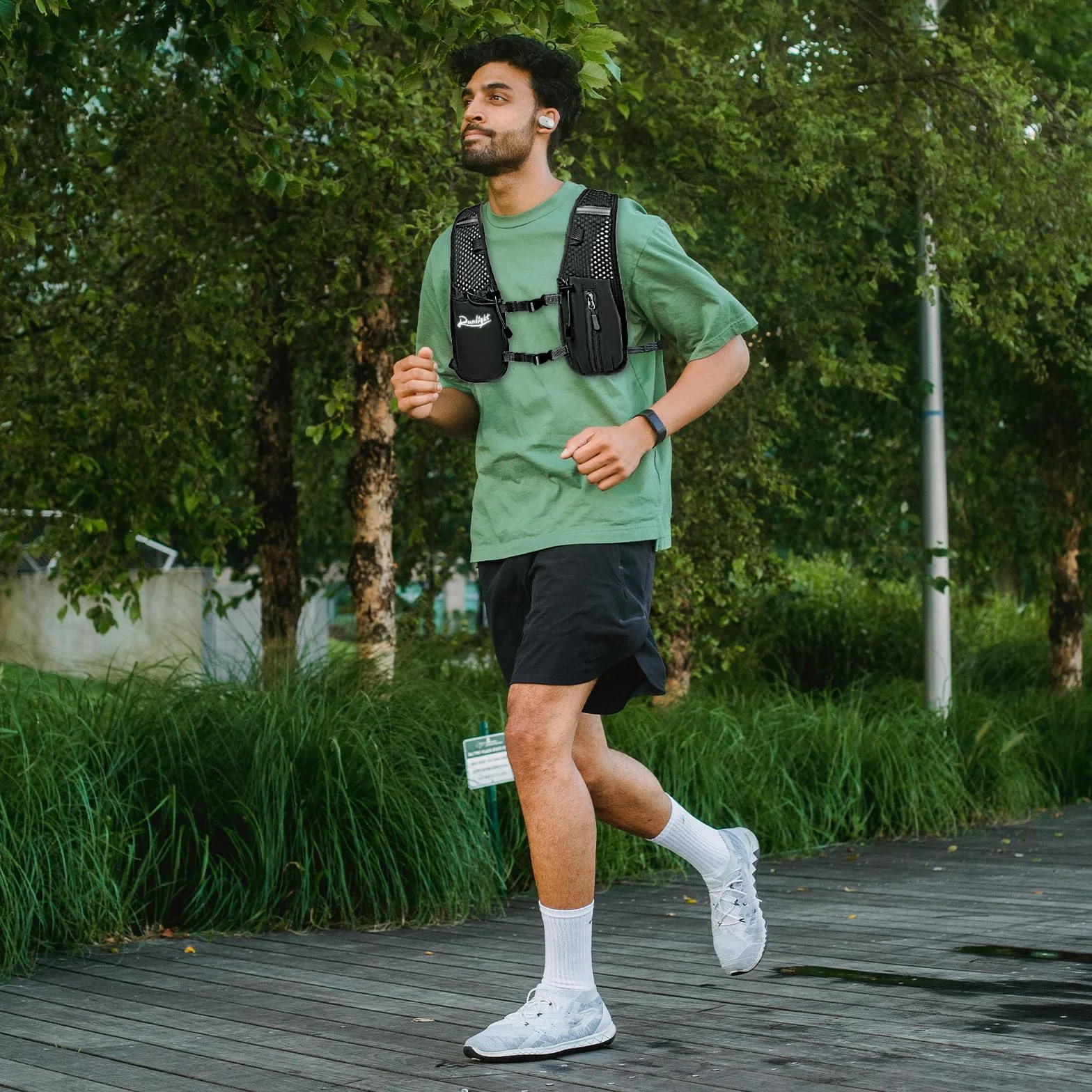 Runlight Gilet de course homme femme hydratation 1500 ml sangles réglables