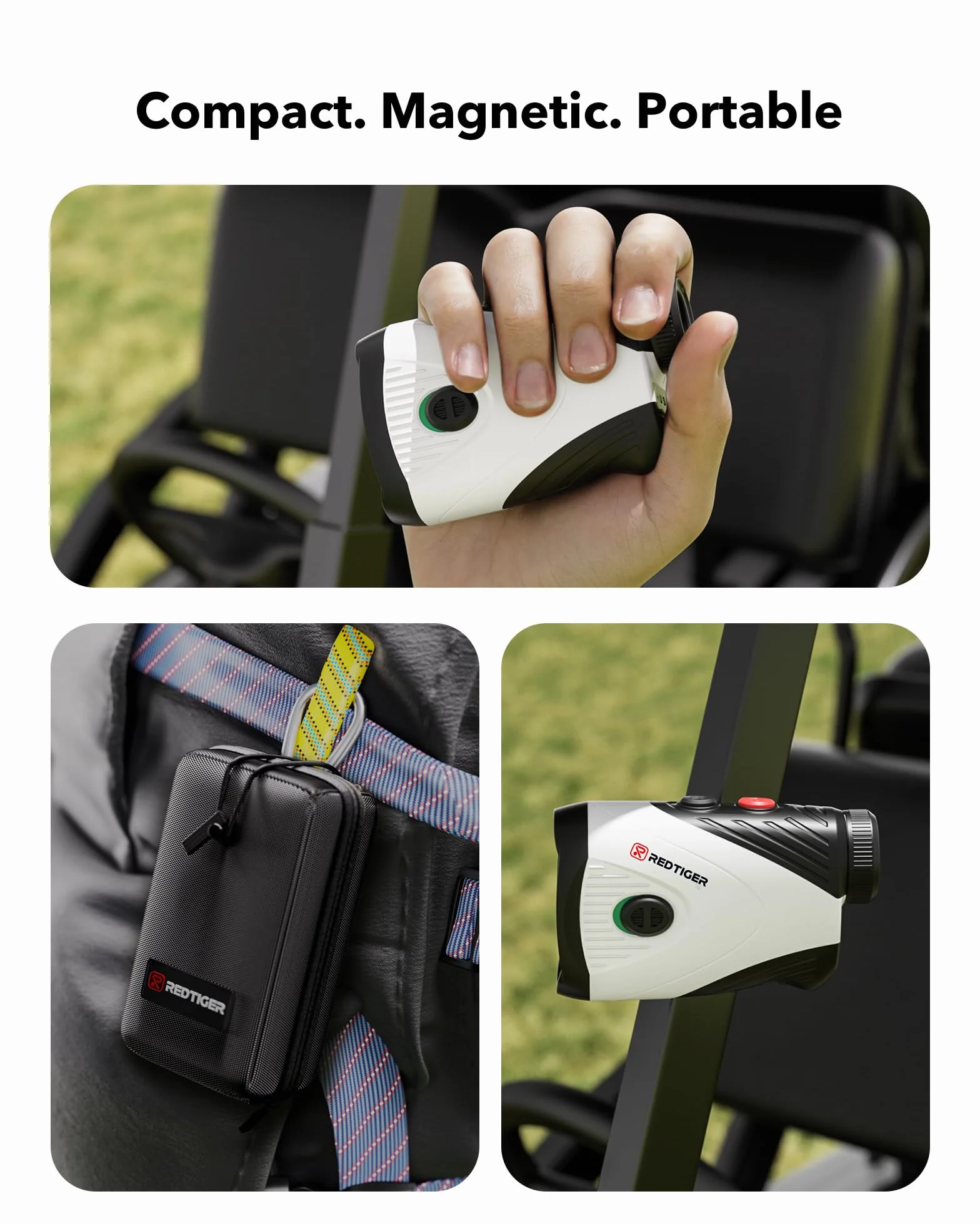 Télémètre Golf REDTIGER Laser 1200 Verges avec Pente, grossissement 7X, Verrouillage du Drapeau, Rechargeable