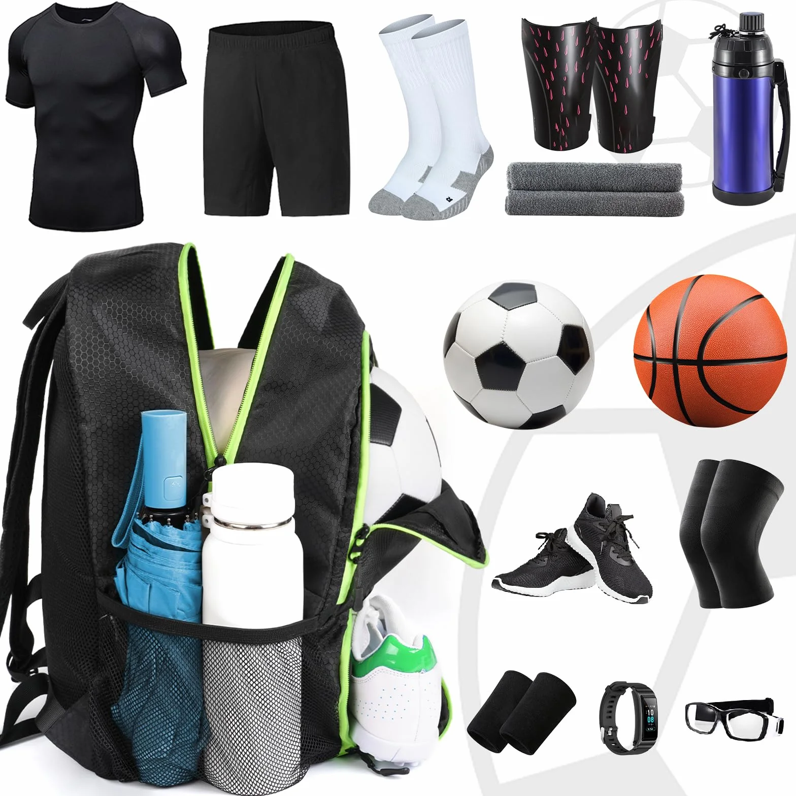 YOREPEK Sac à Dos de Football Étanche avec Compartiment Chaussures