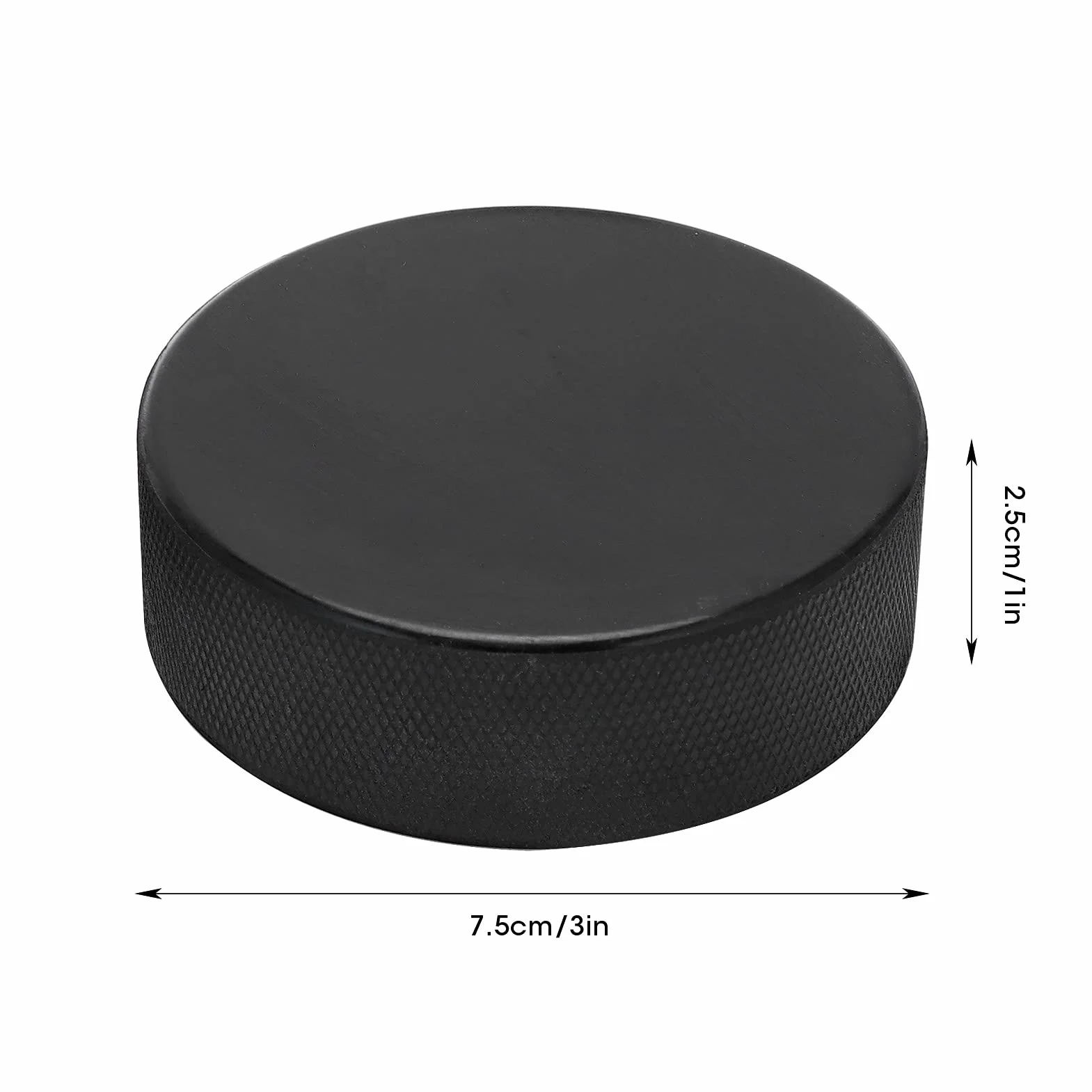 Cocoarm Pack de 2 Palets de Hockey sur Glace, Palets Noirs, Palets d'Entraînement