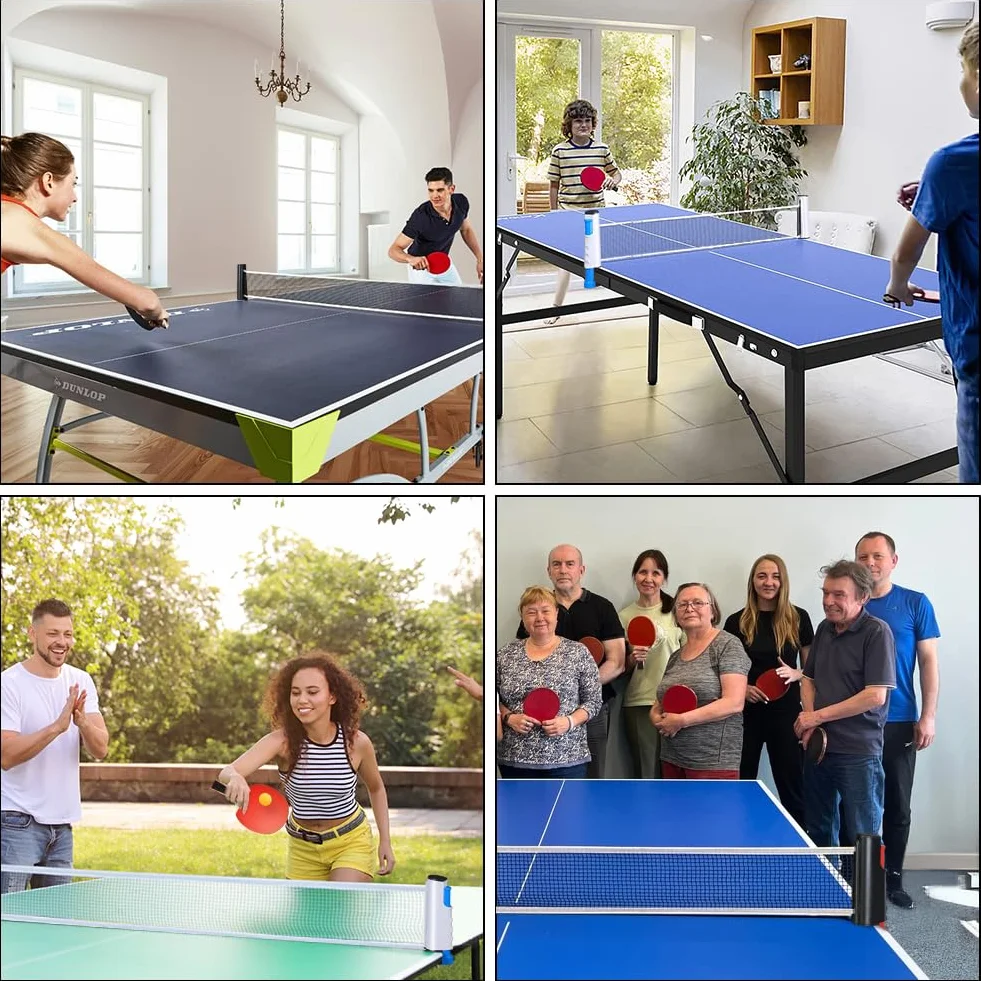 flintronic Set de Tennis de Table Portable, Kit de Ping Pong avec Raquettes et Balles, Sac de Transport
