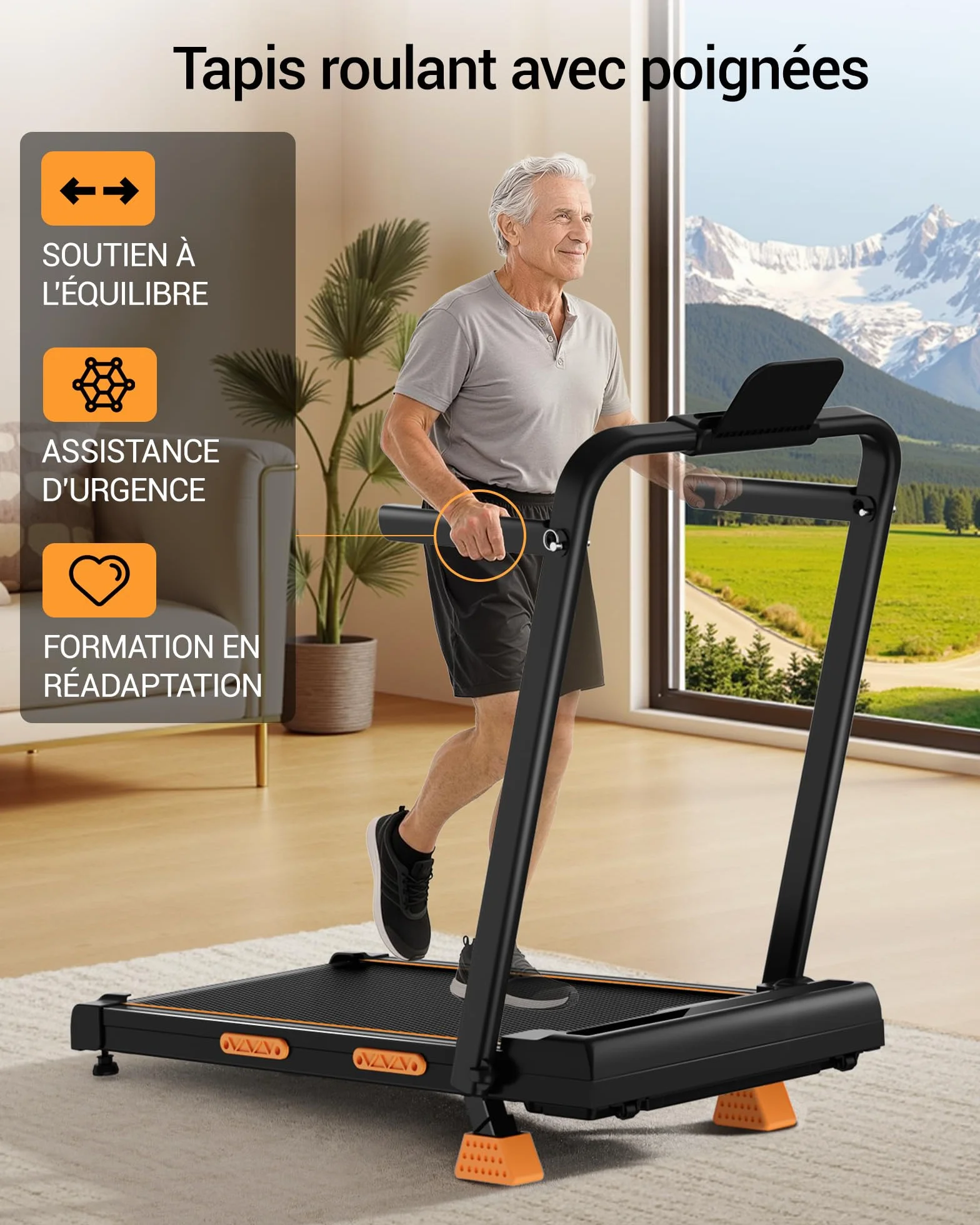 LONTEK Tapis de Course Pliable Inclinable 3.0 HP 10km/h 159KG
