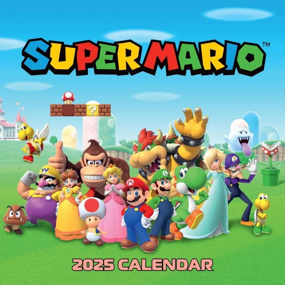 Super Mario Square Calendar 2025
