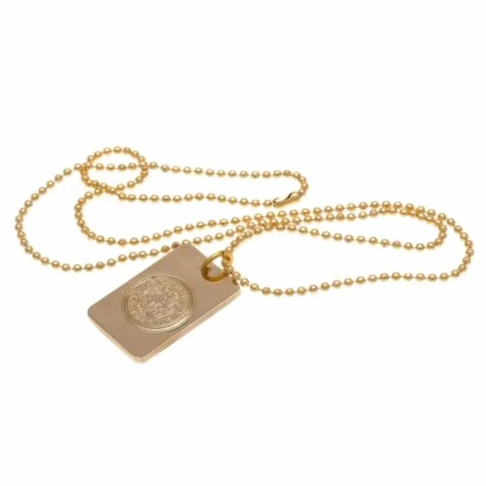 Leicester City F.C. Plaqué Dog Tag Chaîne Officiel