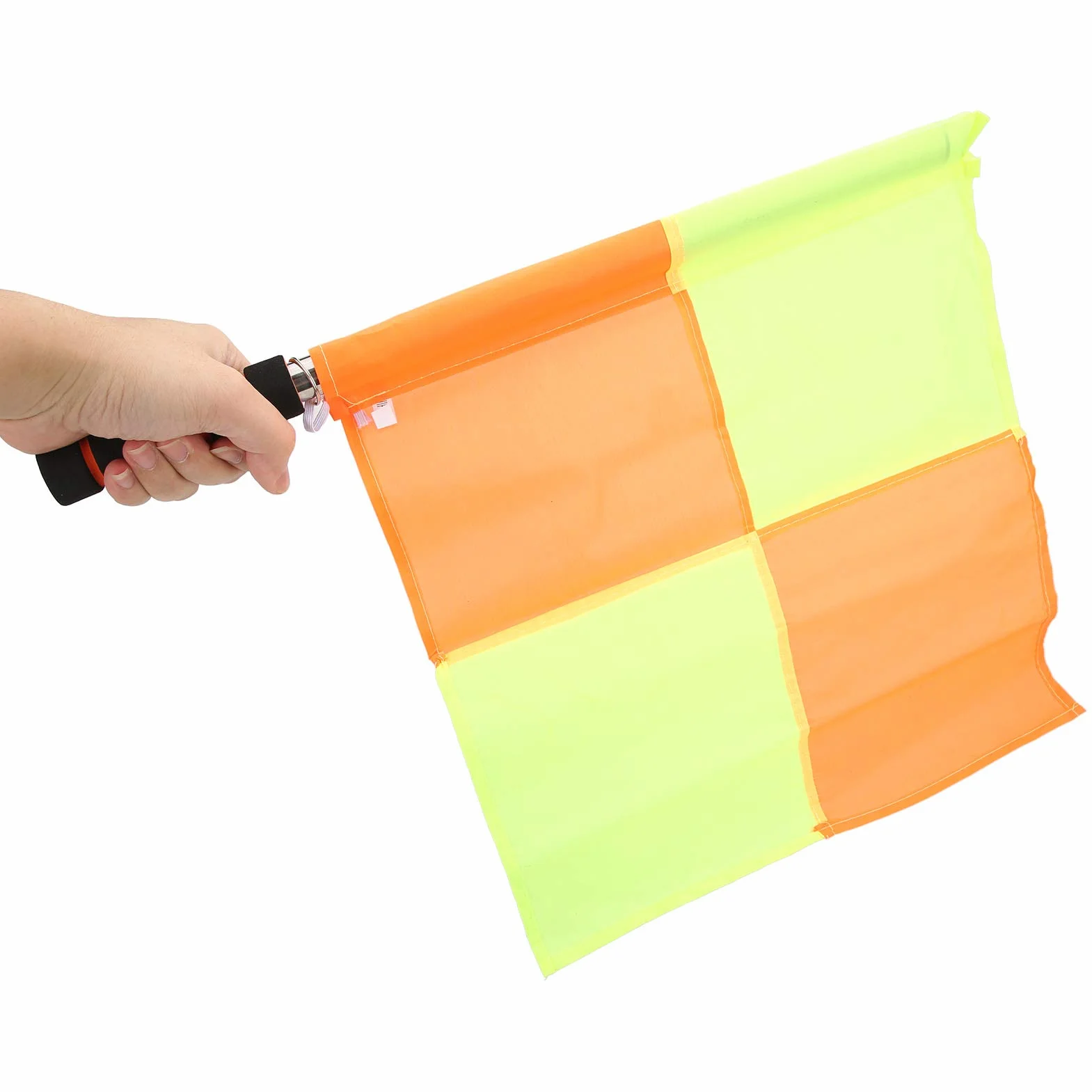 SUNGOOYUE Drapeaux d'Arbitre de Football avec Sac de Rangement, 2 Drapeaux de Juge de Ligne