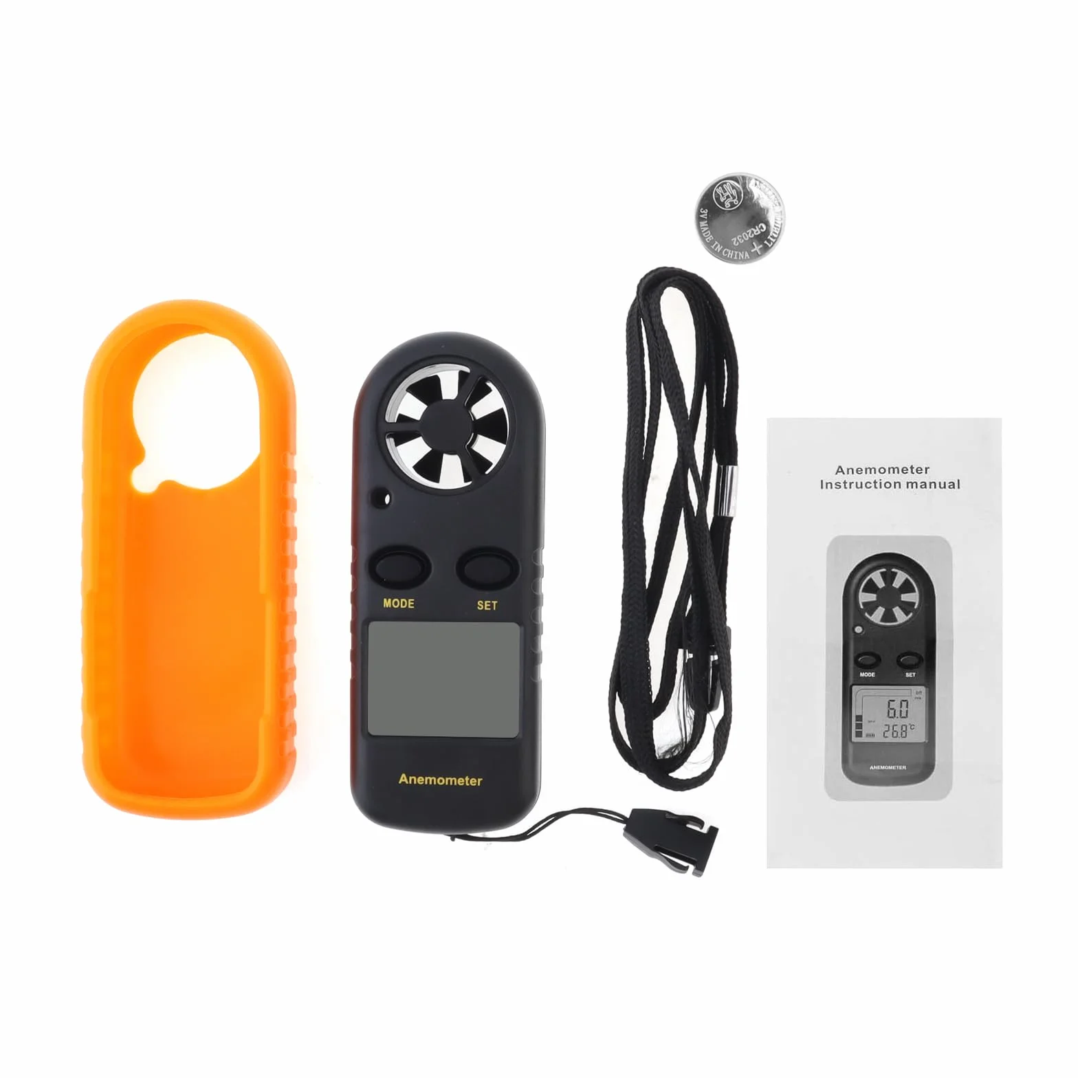 Anémomètre Portable Numérique Haute Précision avec Écran LCD pour Météorologie, Pêche, Cerf-volant