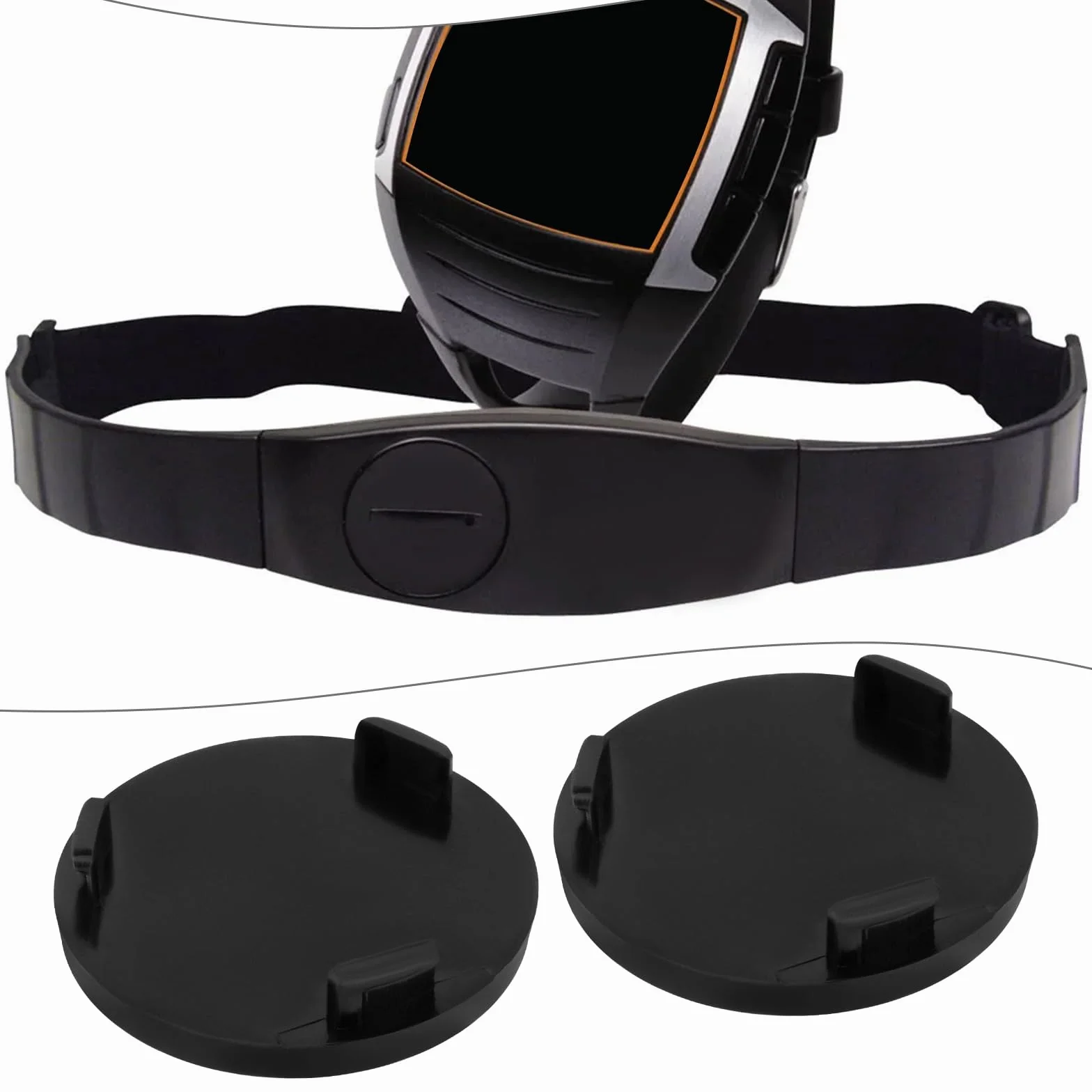 Cache-piles de rechange en plastique 25 mm pour moniteur fréquence cardiaque Wahoo TICKR HRM - Noir