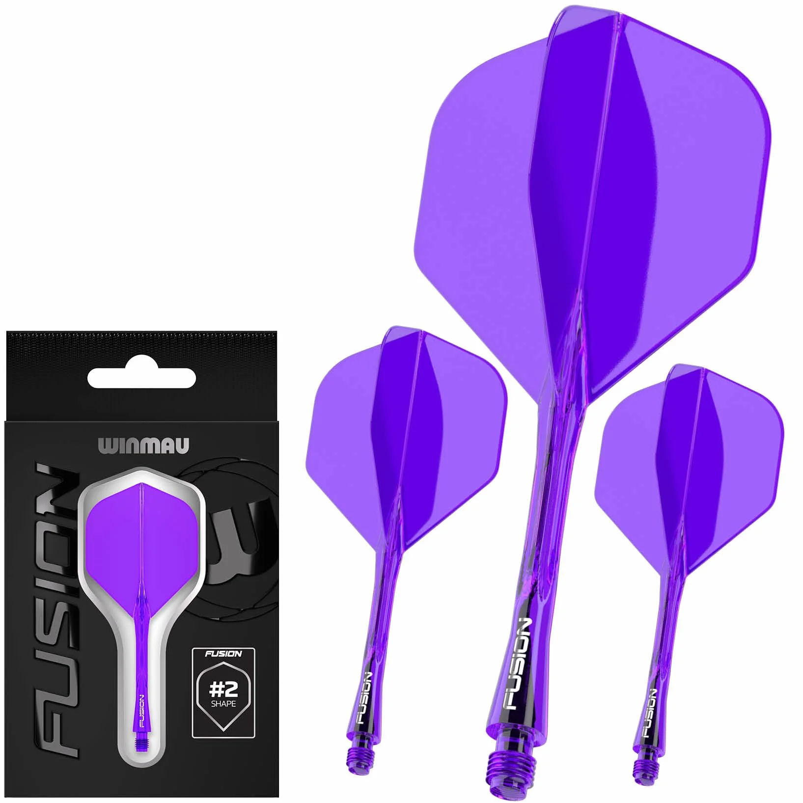 WINMAU Darts Fusion Système intégré de vol et d'arbre No.2 Forme et Design