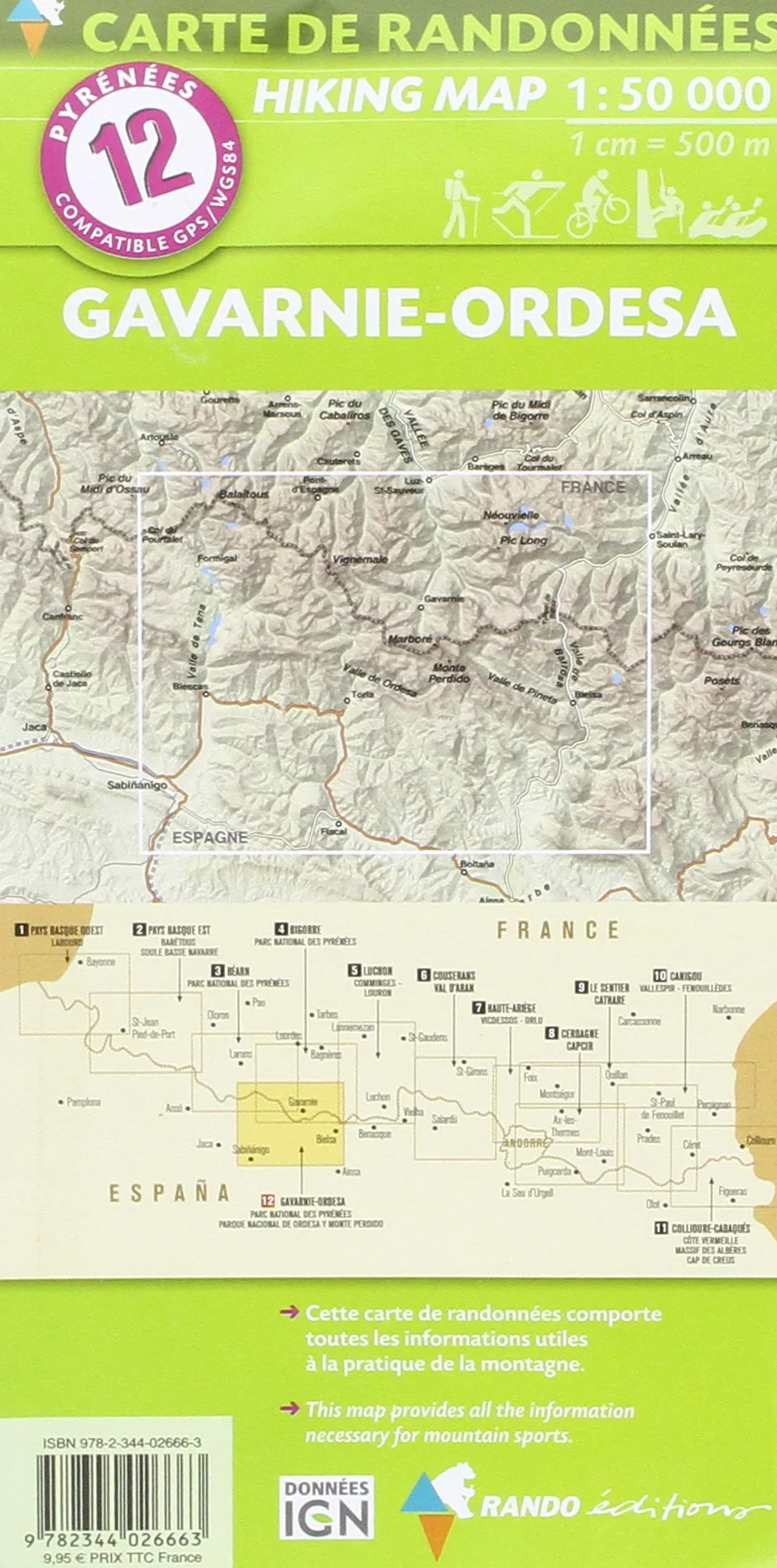 Mapa Gavarnie Ordesa 1:50 000