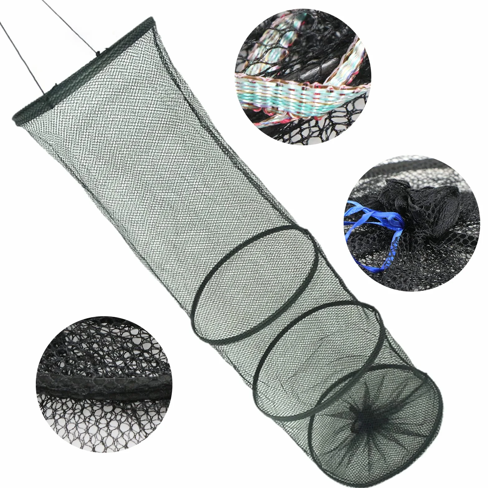 Filet De Pêche Bourriche Cage Repliable Panier Épuisette Pliante pour Appâts Crevettes, 1 Pièce