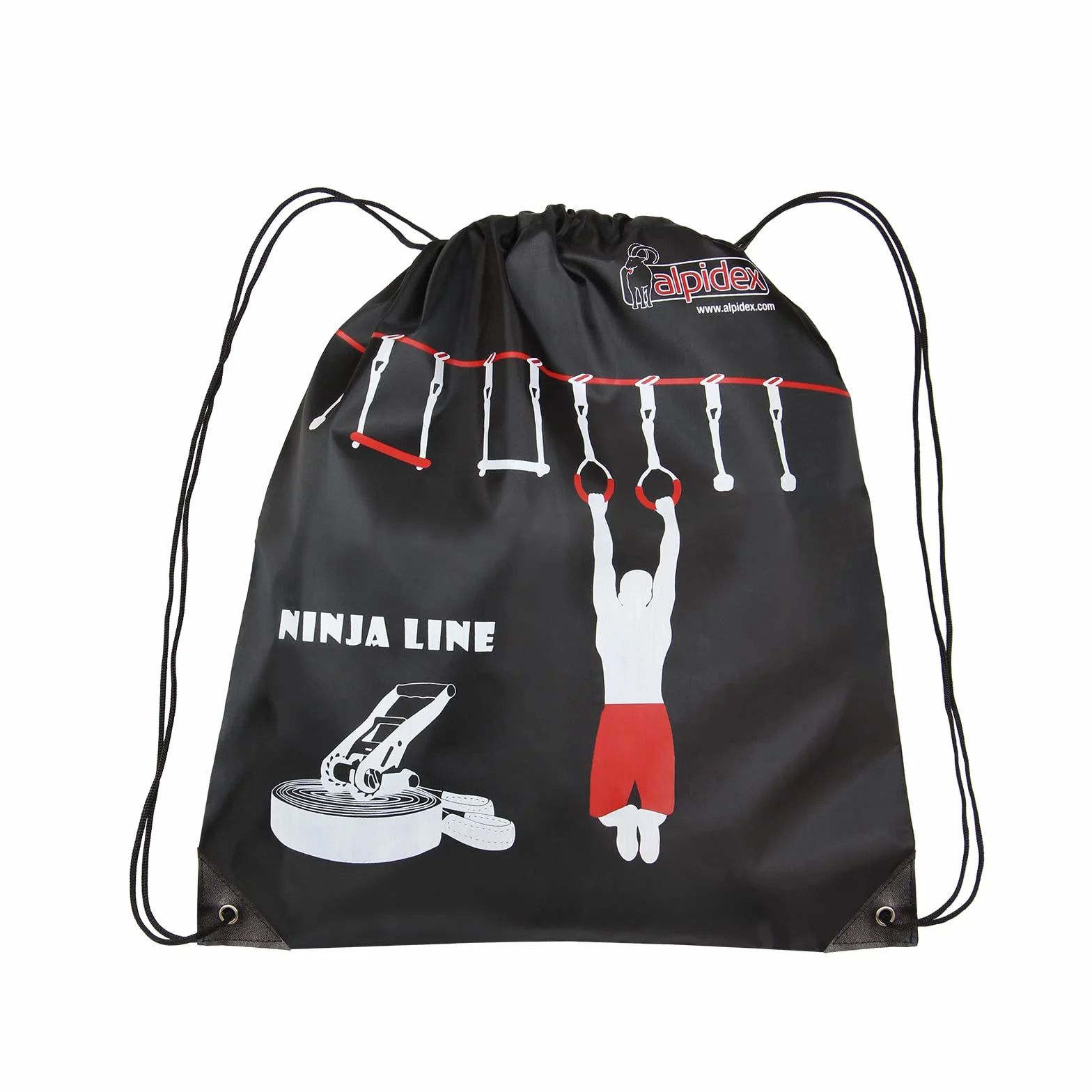 ALPIDEX Ninja Parcour Slackline Set 15 m Jeunes Adultes