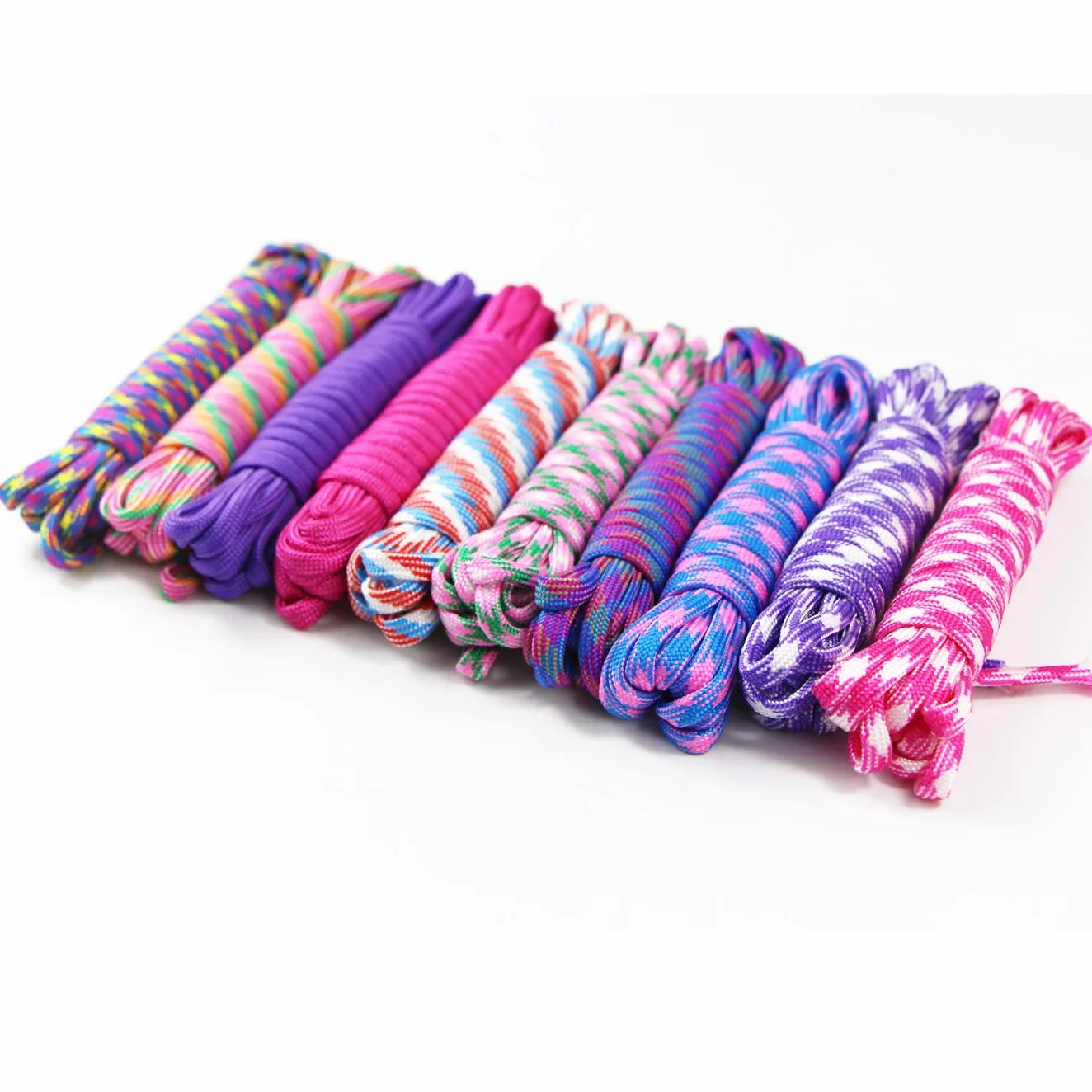 Paracorde Kit pour Bracelet Paracord DIY Porte-clés Cordon 10pcs