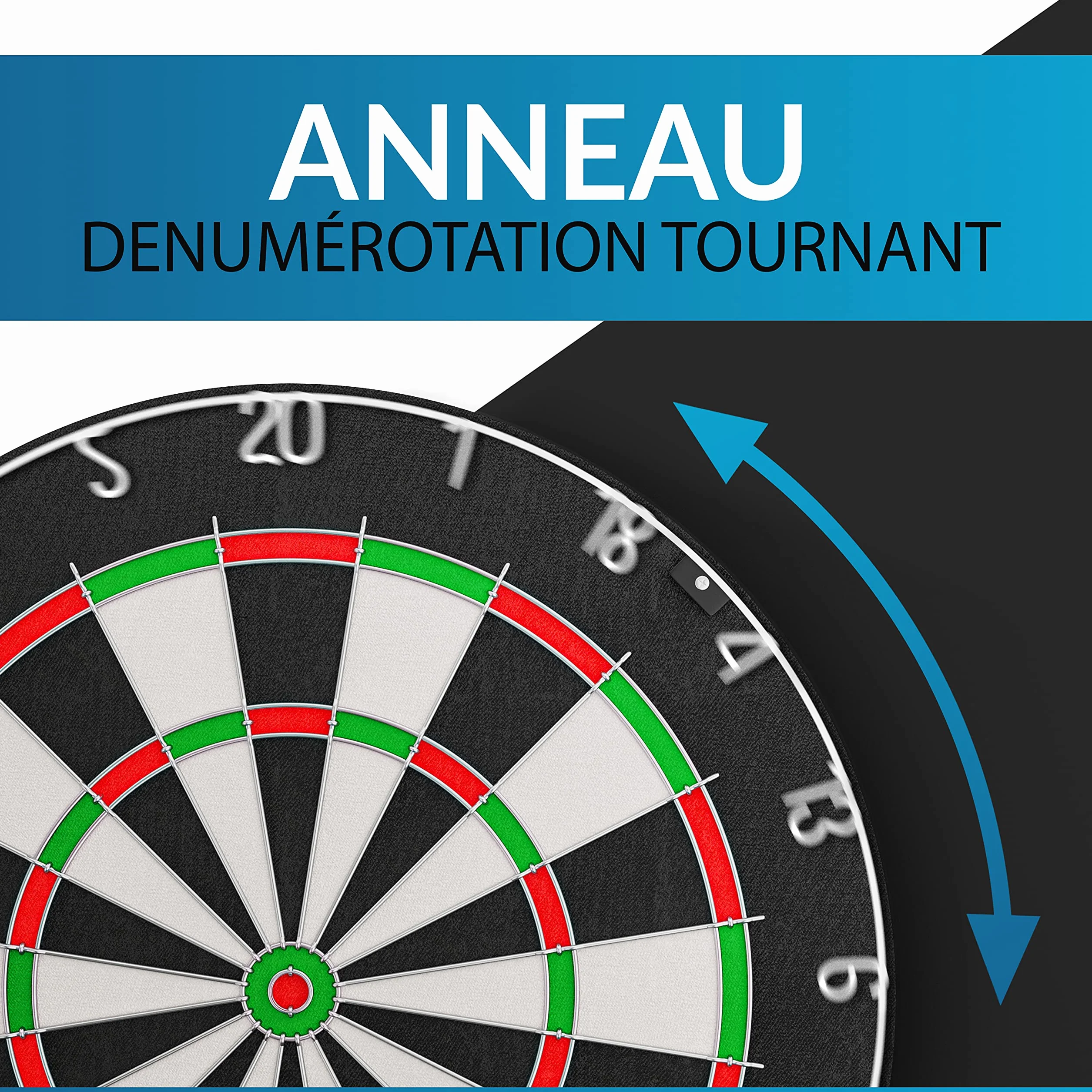 DartPro Jeu de fléchettes professionnel en sisal autorégénérant fils extra fins