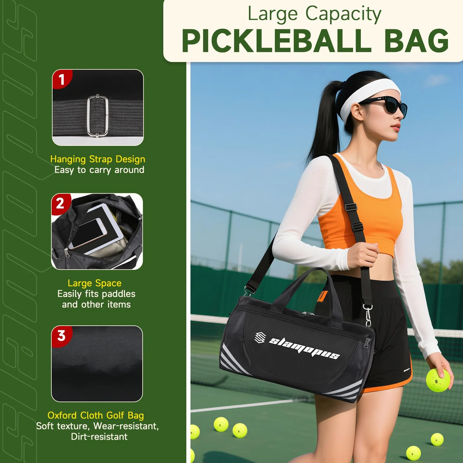 Raquettes de Pickleball Set de 2 Approuvées USAPA Graphite Fibre de Verre pour Débutants avec Prise Ergonomique