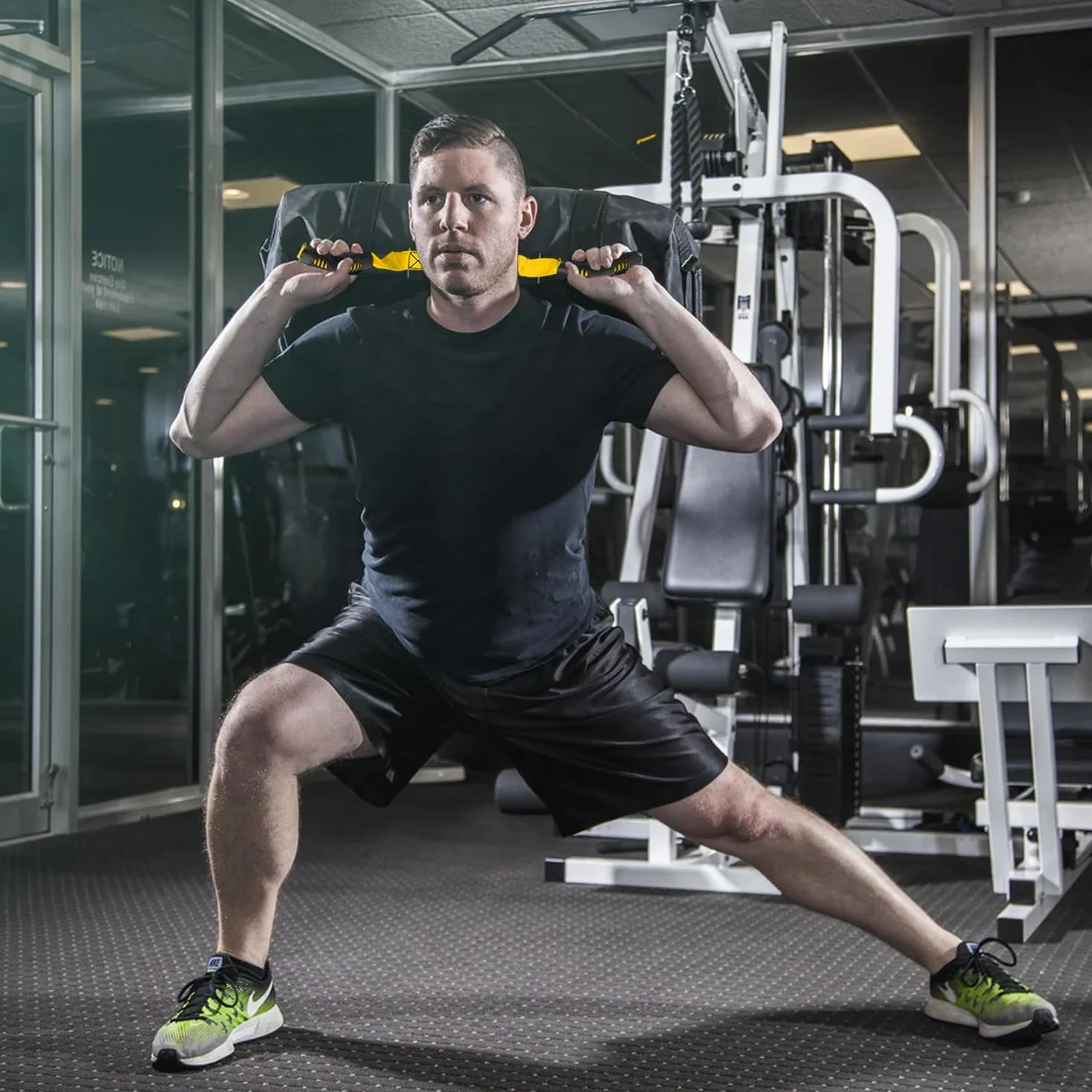 Sac de Sable Fitness Réglable Lesté avec Poignées pour Entraînement de Puissance