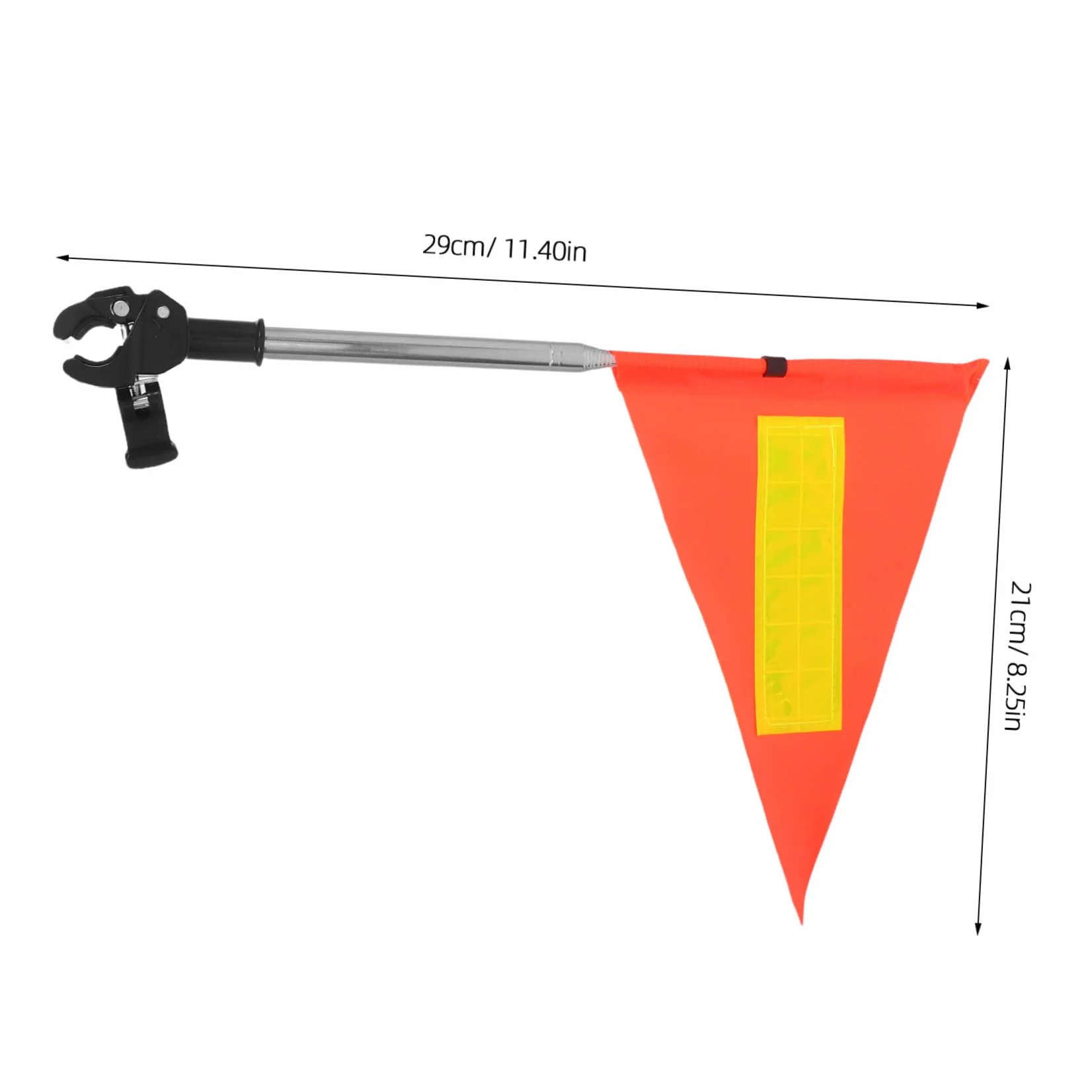 GALPADA Drapeau de Fauteuil Roulant Réfléchissant en PVC Mât Acier Inoxydable Hauteur Ajustable 1,2 m