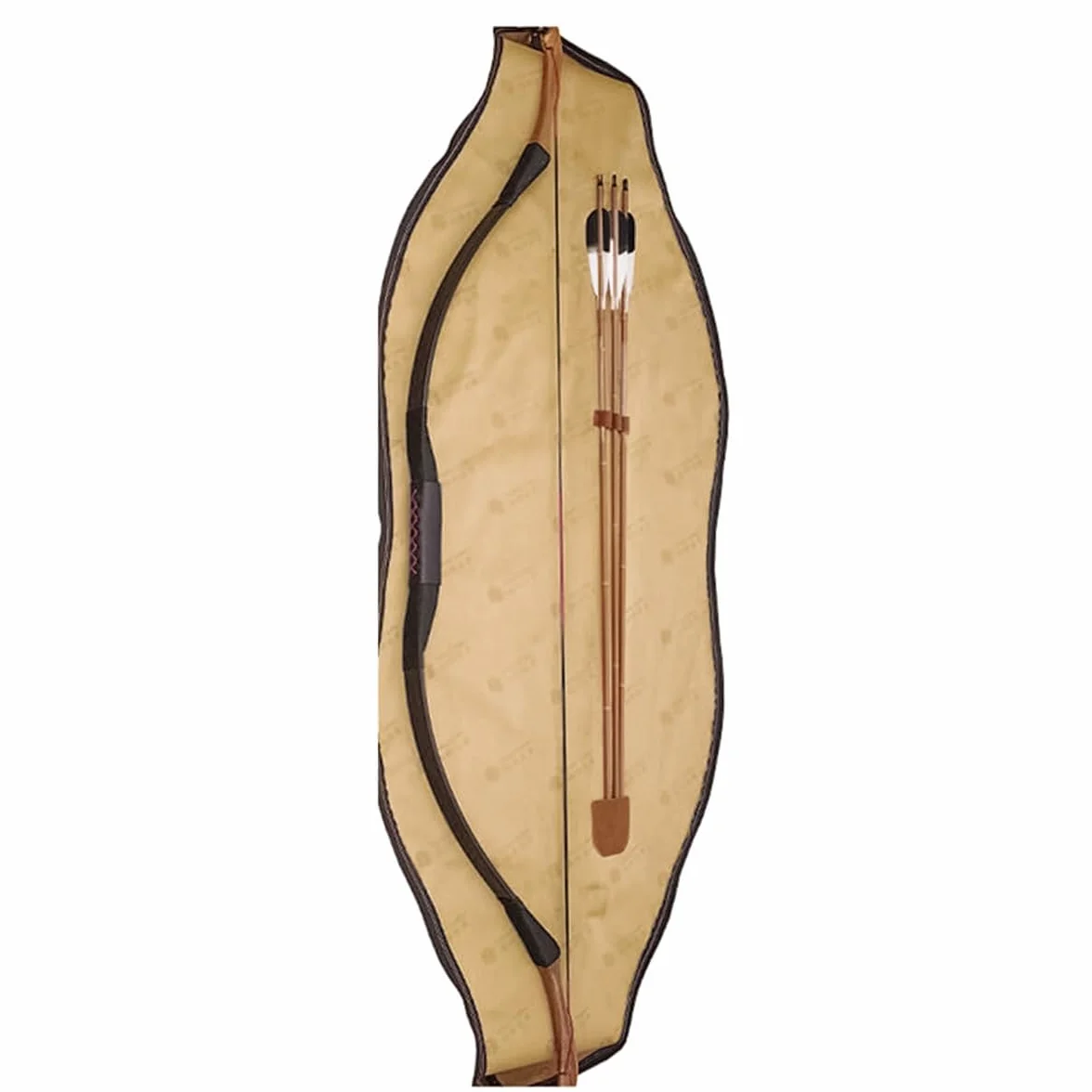 Étui pour arc long en cuir marron Sac à arc traditionnel rangement équipement de tir