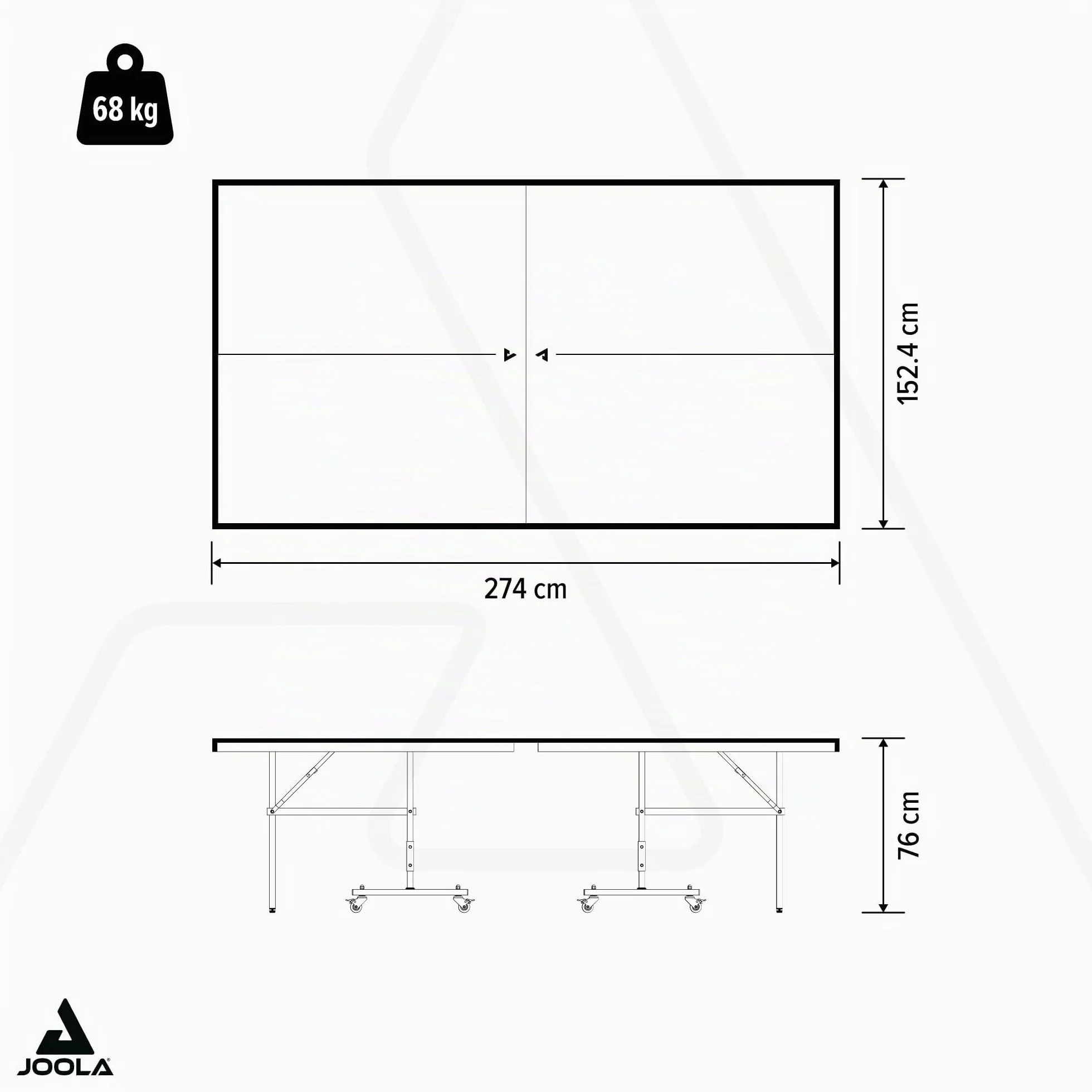 JOOLA Table de ping-Pong Professionnelle Aluminium 6 mm Surface Composite résistante aux intempéries Outdoor