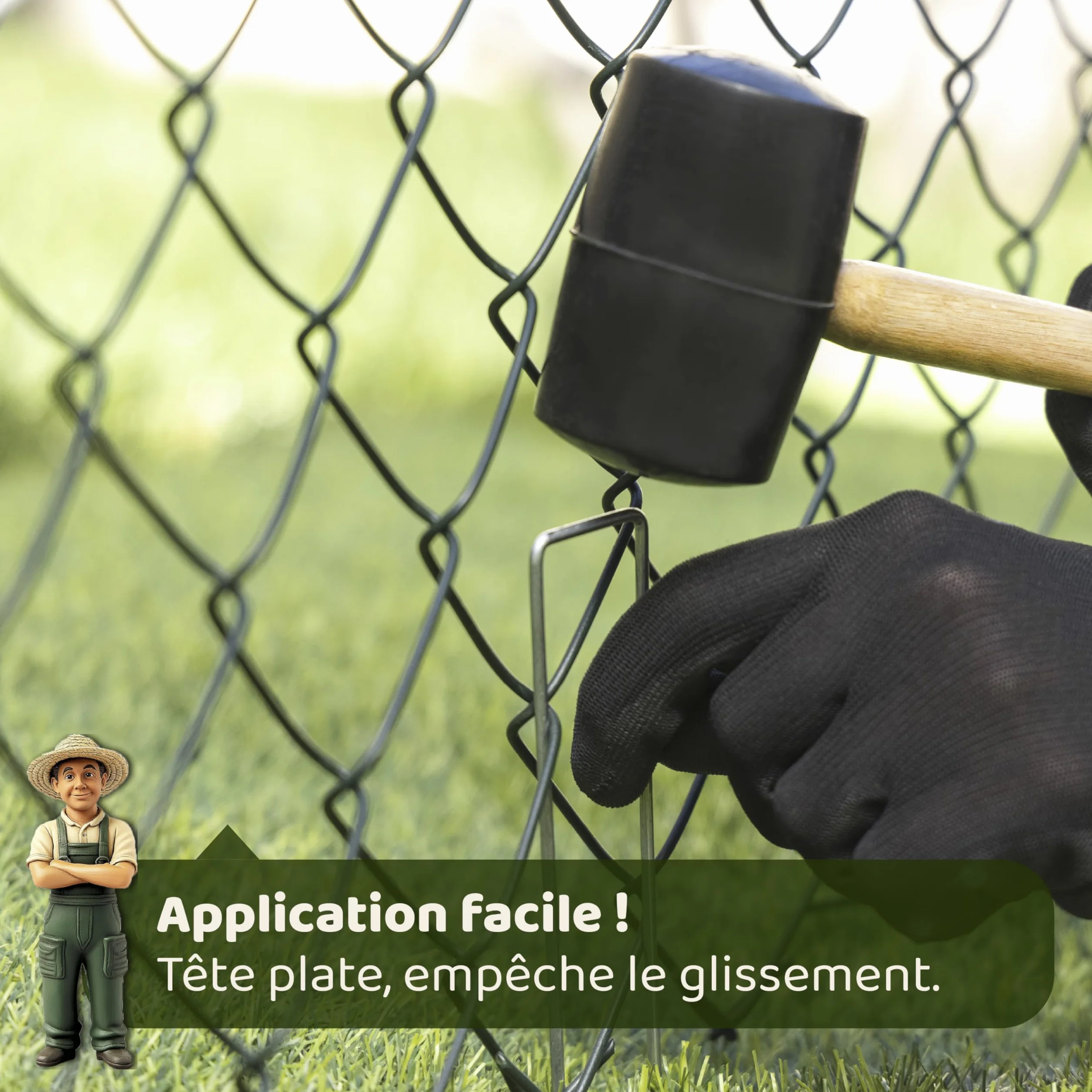 SeedPal Sardines de Fixation en Acier Galvanisé 150 mm - Piquets de Jardin pour Toile de Paillage, Grillage et Tente (50 Pièces)