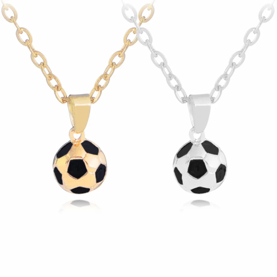 Colliers Pendentif Football Alliage Or Argent Accessoire Foot Cadeau Fan