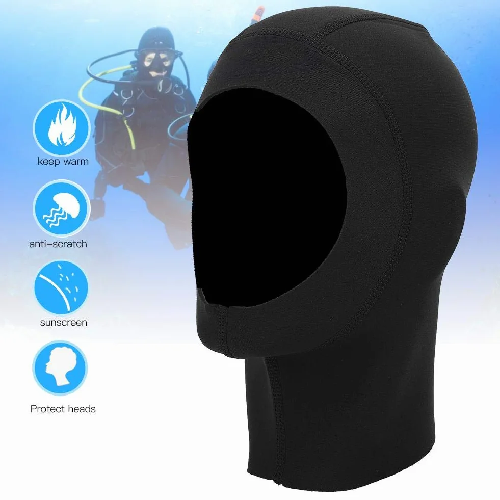 Capot de Plongée 1 mm Unisexe Capuche de Plongée Chapeau de Plongée Ecran Solaire Capuchon de Plongée