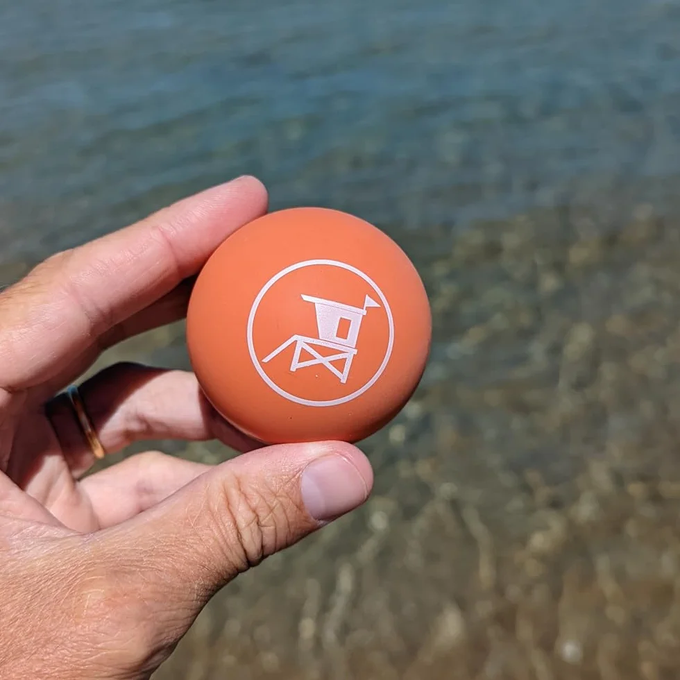 Set de 2 Balles de Raquette de Plage, Softball Rouge Mousse PU, Speedball Orange Caoutchouc 55-60mm