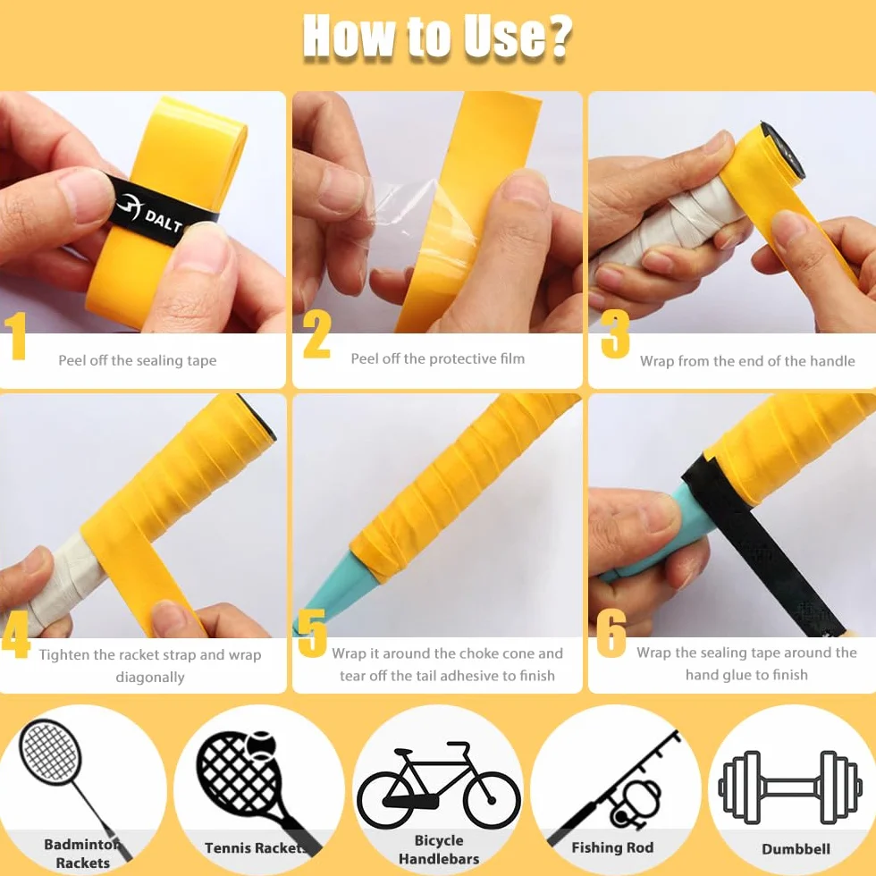 Grip Raquette de Tennis Surgrip Overgrip Antidérapant Badminton Squash