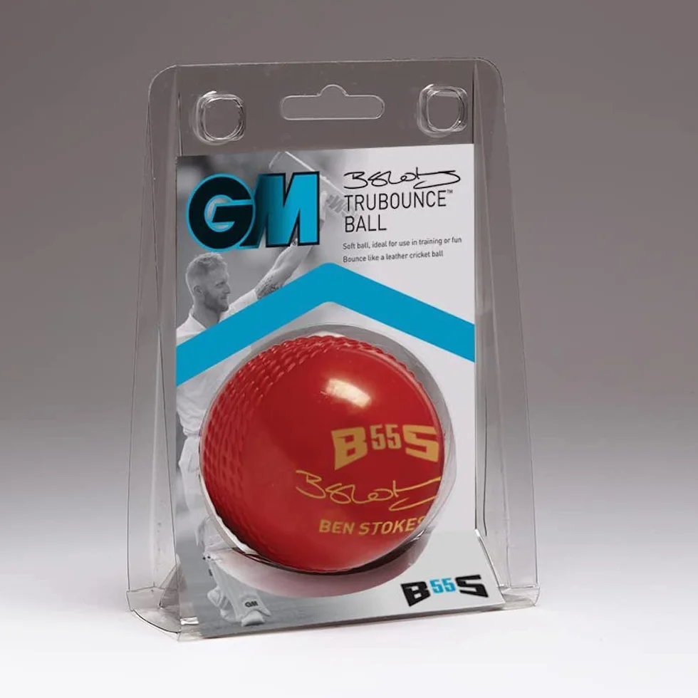 Gunn & Moore GM Trubounce Balle d'entraînement Cricket Caoutchouc Souple Senior Rouge