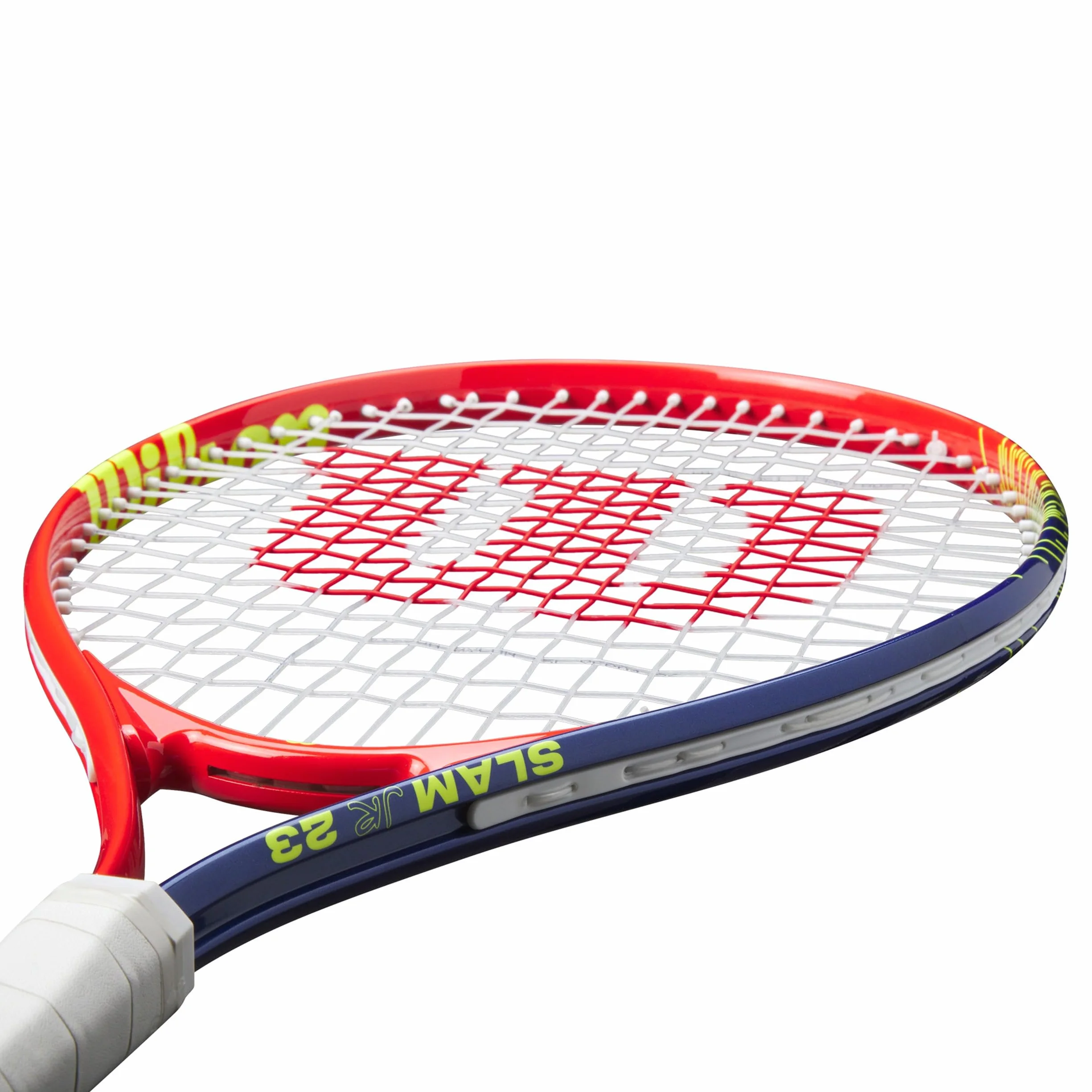 Wilson Slam Junior 23 Boys Tennis Racket Red Yellow Strung 205g