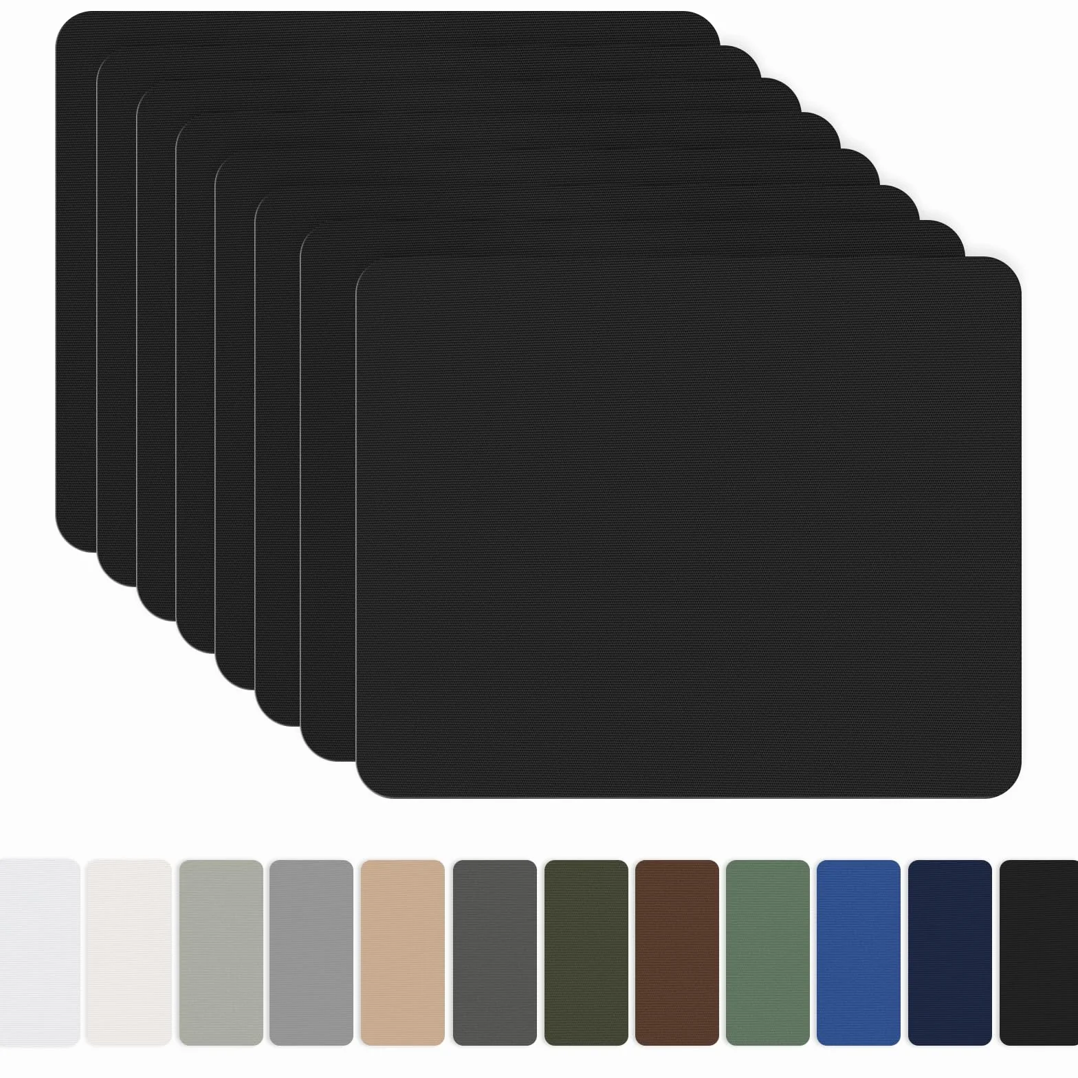 Patchs Autocollants en Nylon 8 pièces 20x15cm imperméable Noir pour tentes