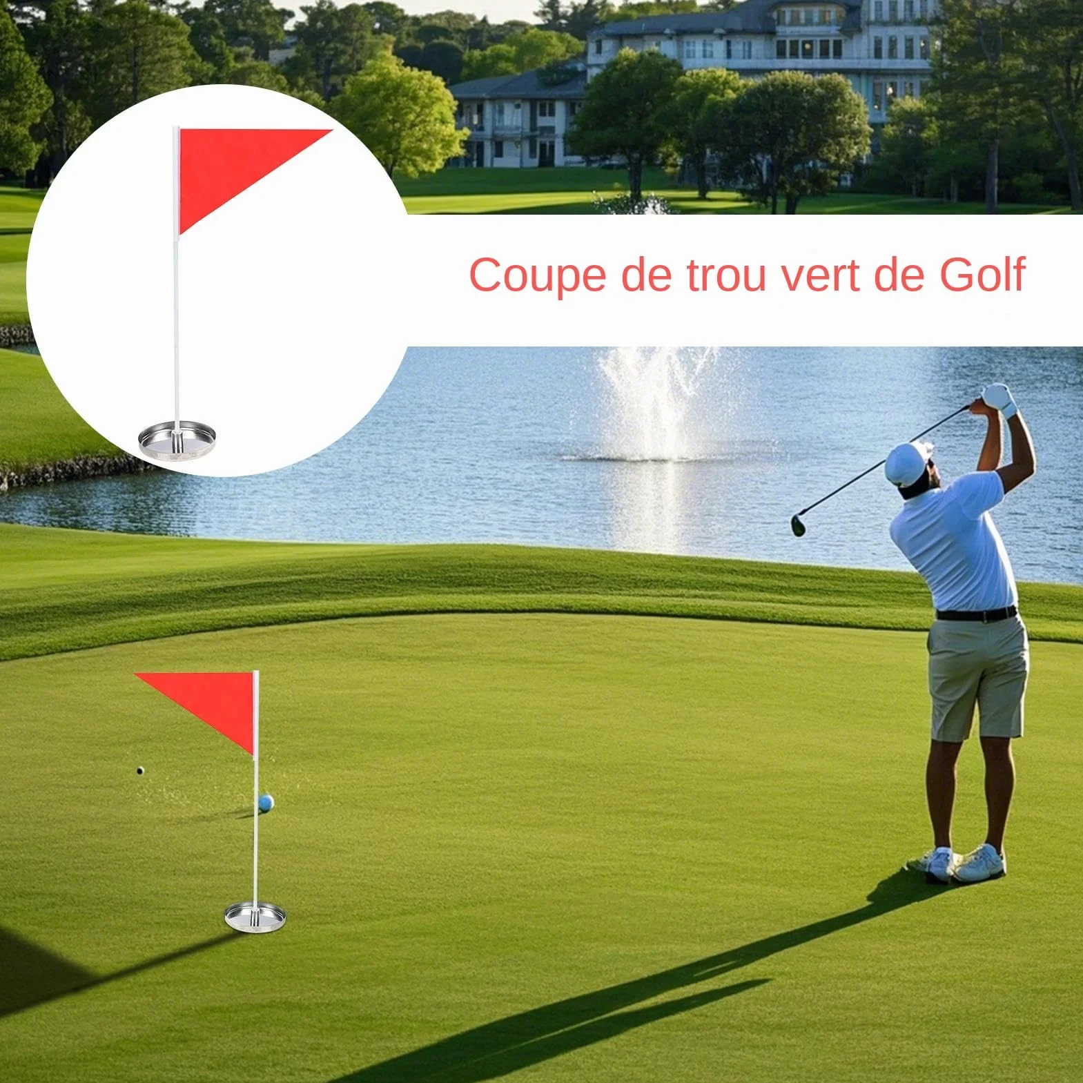 Fanion de Trou de Golf | Aide d'Entraînement au Putting en Intérieur, Tasse de Golf Portable avec Drapeau pour Adultes