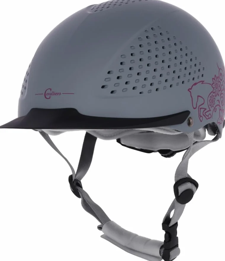Kerbl Covalliero Casque d'équitation Beauty 2.0, noir et gris