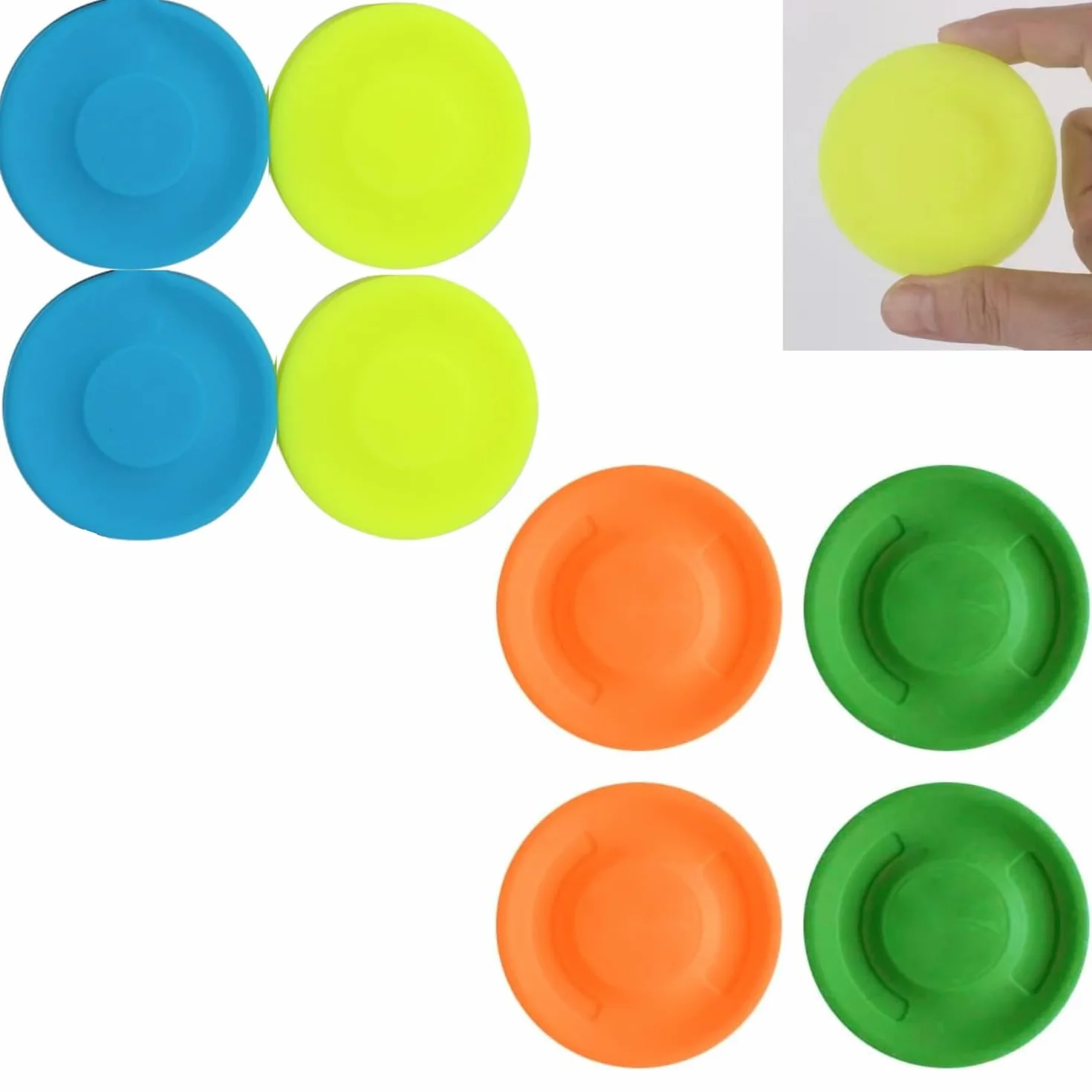 Mini Frisbee en Silicone, 8 pièces, Disque Volant Sport Tendance
