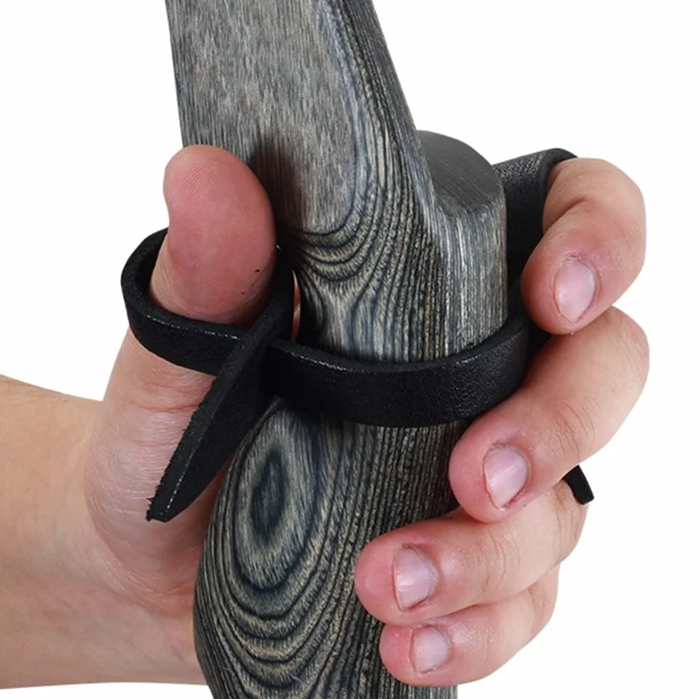 DONGKER Sangle de doigt de tir à l'arc en cuir pour arcs recourbés