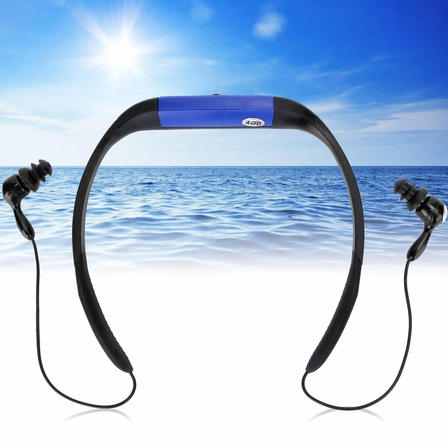 Casque IPX8 étanche Natation Lecteur MP3 écouteurs sous-Marins Course Plongée