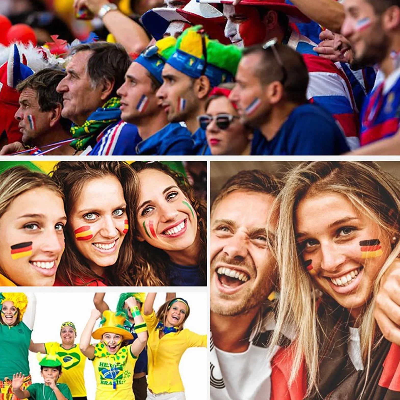 Face Paint Stick Sports Games Cheer Flags Crayon Peinture Visage Corps, Stylo Maquillage Eau Football, Kit Tatouage Temporaire (Portugal)