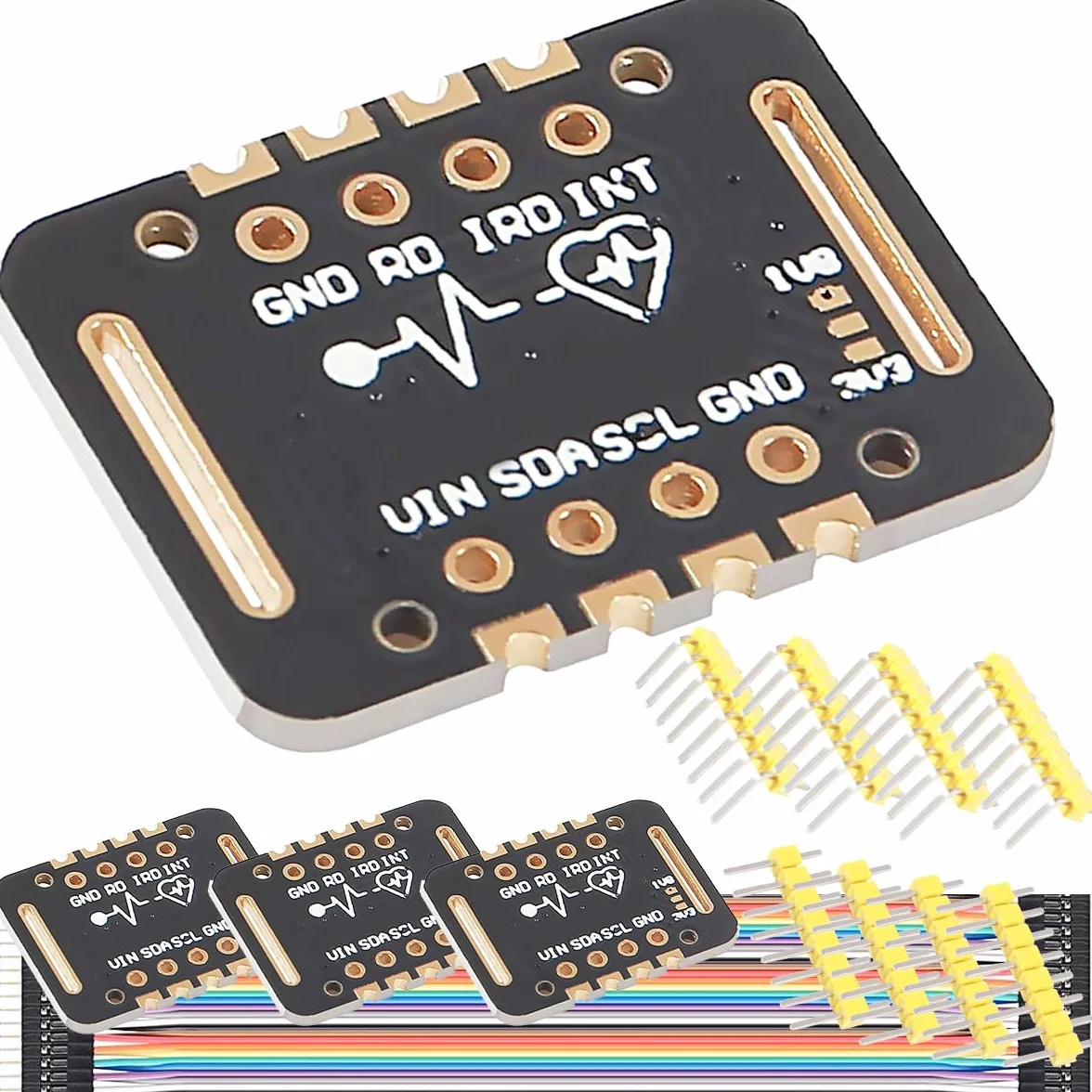 MAX30102 Module de capteur de fréquence cardiaque avec câble, pack de 4