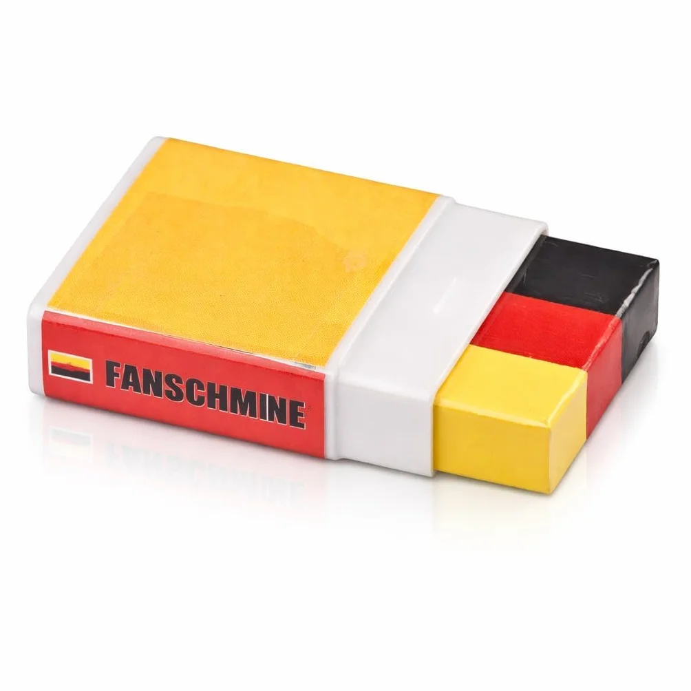 Lot de 3 crayons de maquillage Allemagne - Noir, rouge, jaune (doré) - Décoration fête football Euro 2024