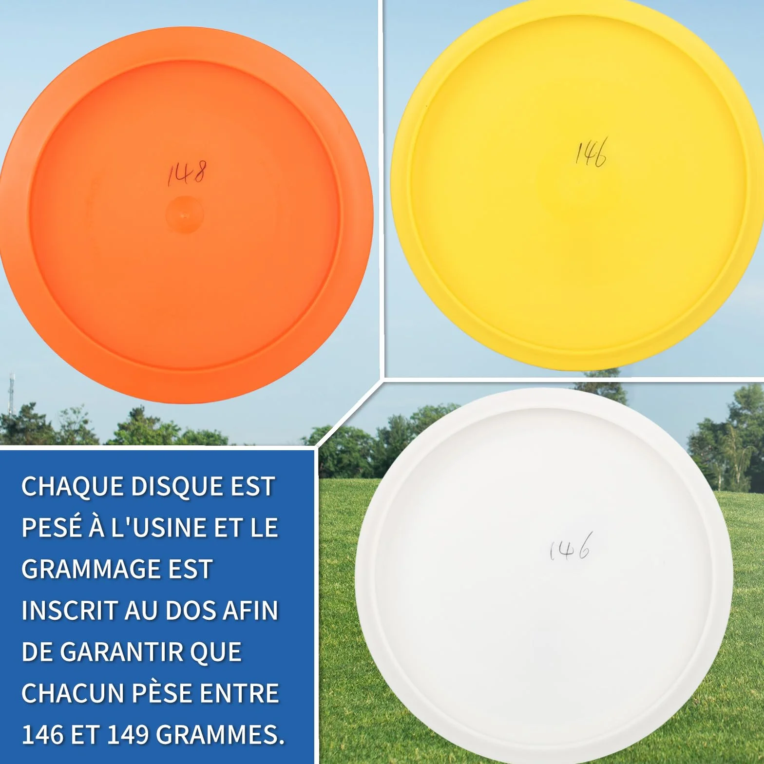 Kit de Disc Golf PDGA Classe 150 145-150g Série U.S. Landmark 2Driver 2Mid-Range 2Putter 1Mini Marqueur