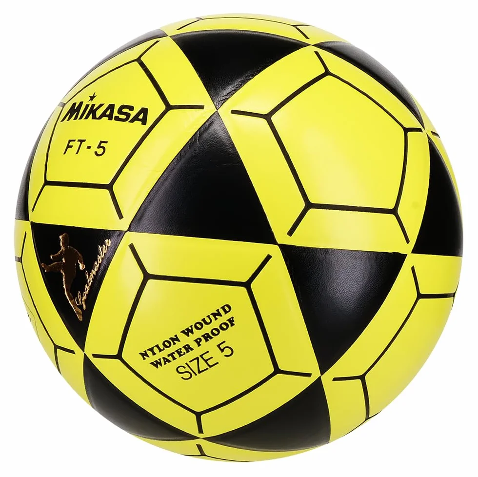 Mikasa FT5 Goal Master Ballon de Football Taille 5 Noir/Jaune