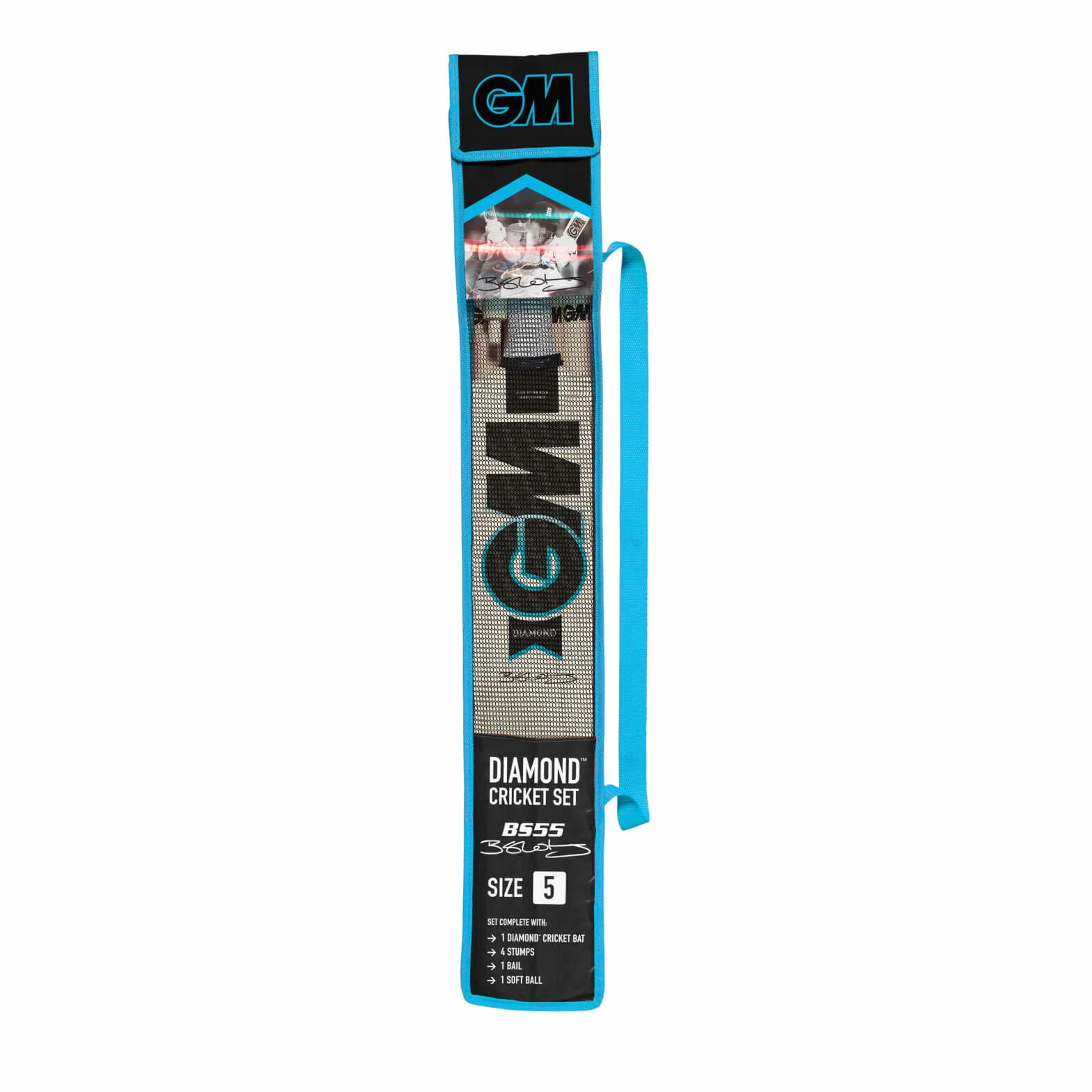 Gunn & Moore Set 3 2020 G&M Ensemble de Cricket Diamant Noir/Bleu/Blanc