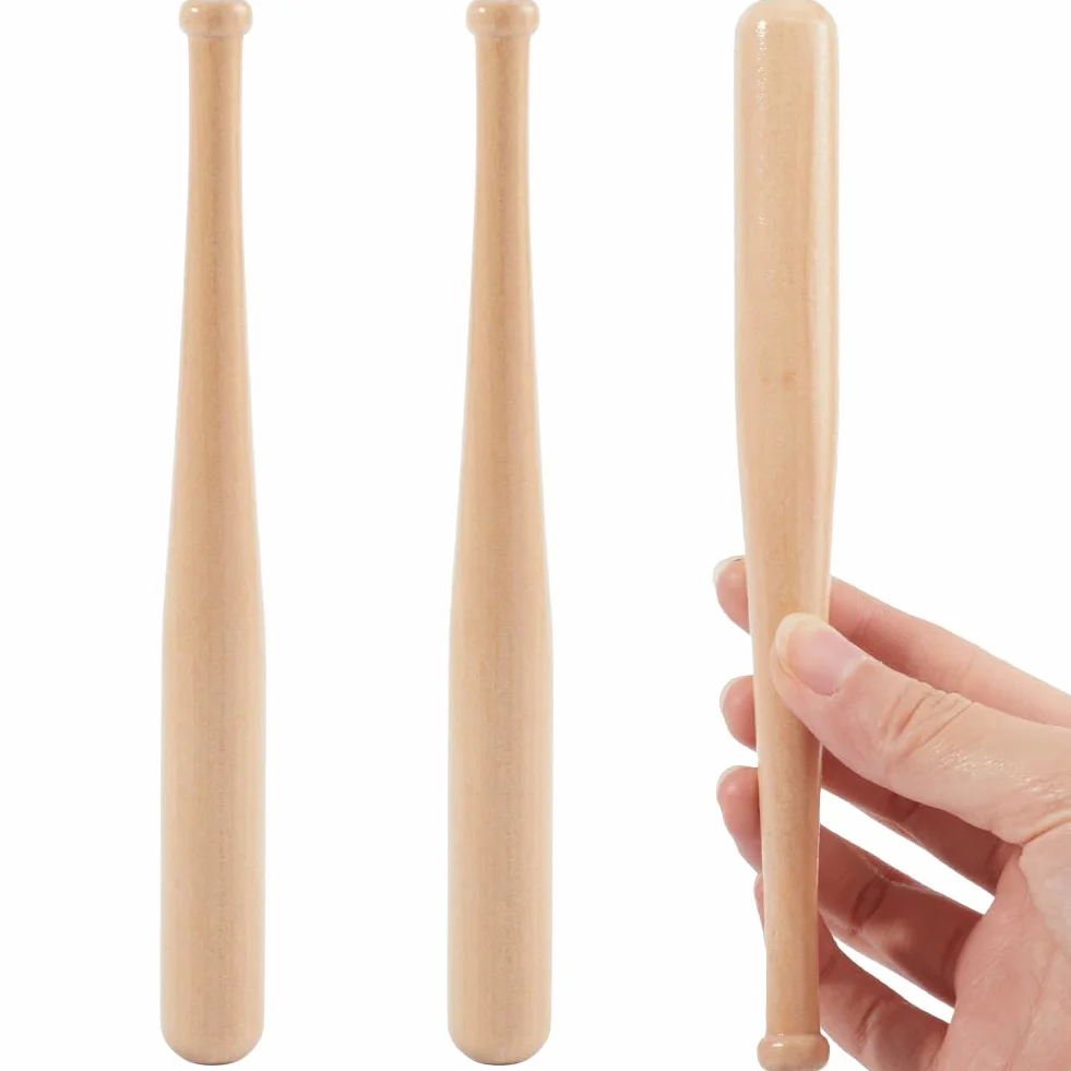 Batte de Baseball en Bois Non Finie 18cm GORGECRAFT pour Peinture Porte-Clés Figurines