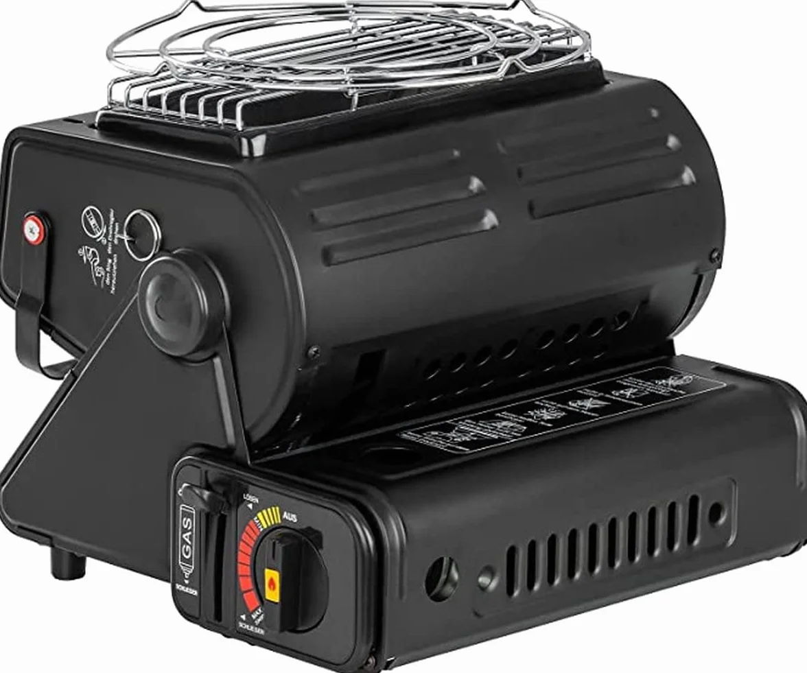 SMH LINE® Chauffage à Gaz Portable 2 en 1 1,3 kW Céramique GPL Camping Extérieur